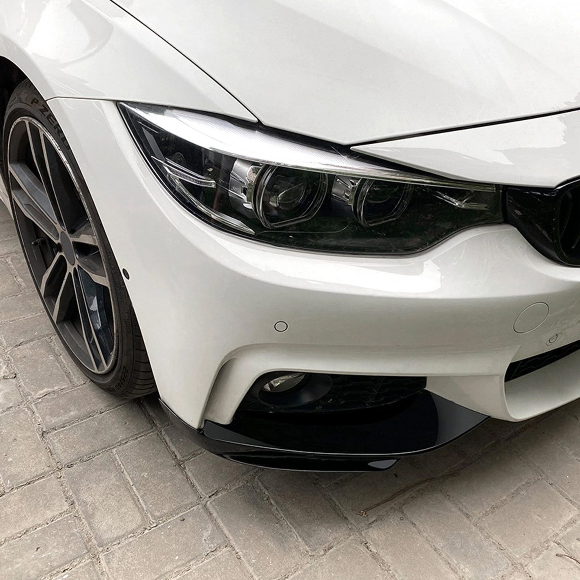 Front Bumper FLAP Wrap for BMW 4 Series F32 F33 F36 M Sport 2014-2020, 2pcs FLAP Canards Lip Splitter Corner Trim Cover Adjustable Tuning Body Part Body Kit