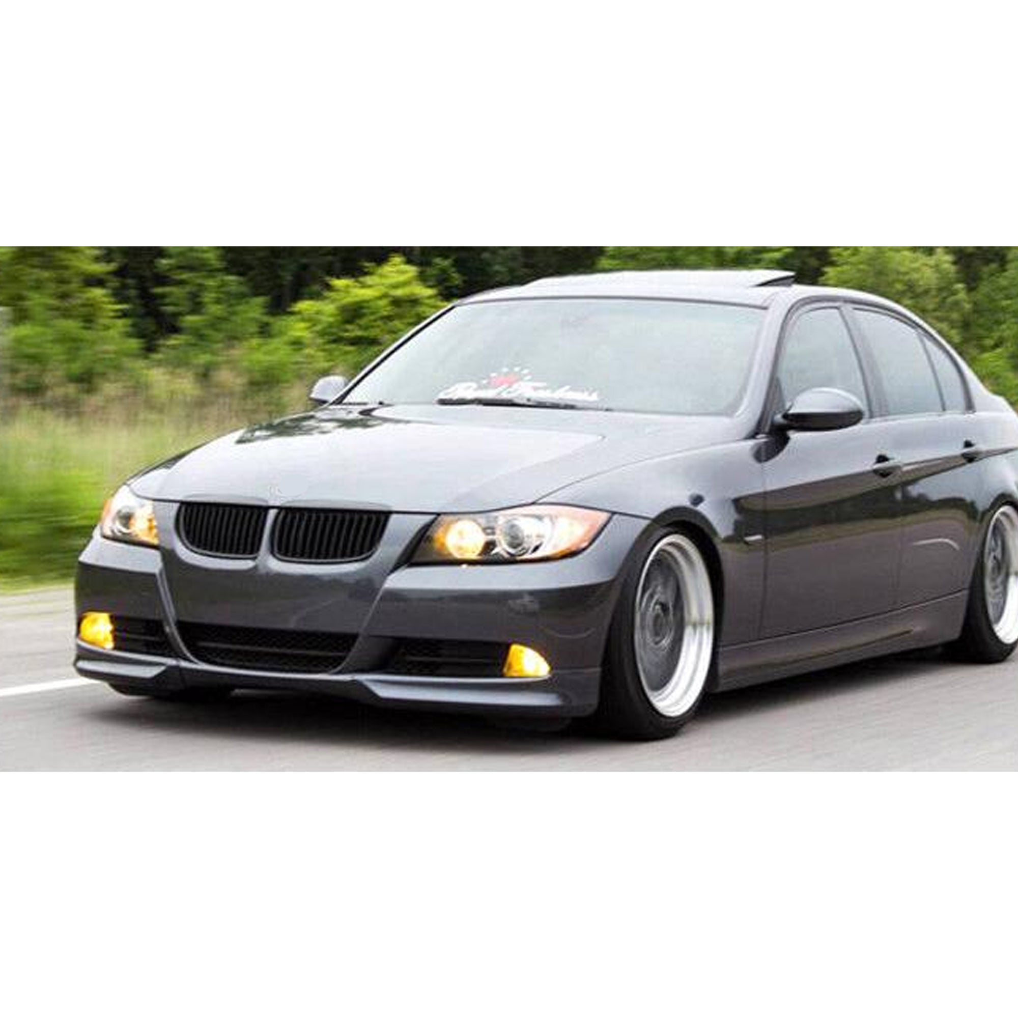 Front Bumper FLAP Wrap for BMW 3 Series E90 E91 Pre Lci 2005-2008, 2pcs FLAP Canards Lip Splitter Corner Trim Cover Adjustable Tuning Body Part Body Kit