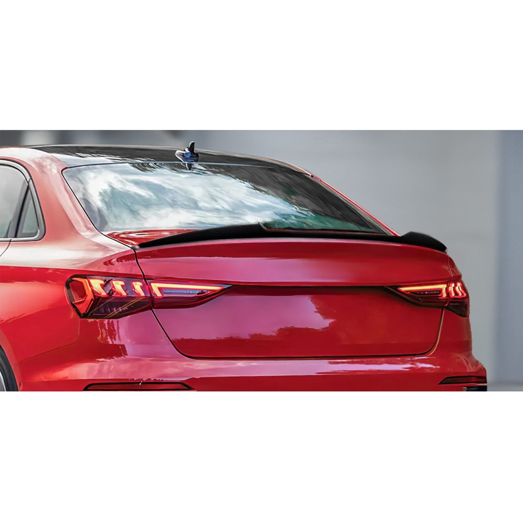 Rear Trunk Spoiler For Audi A3 8Y Sedan 2020+ M4 Style Spoiler Piano Black ABS Plastic