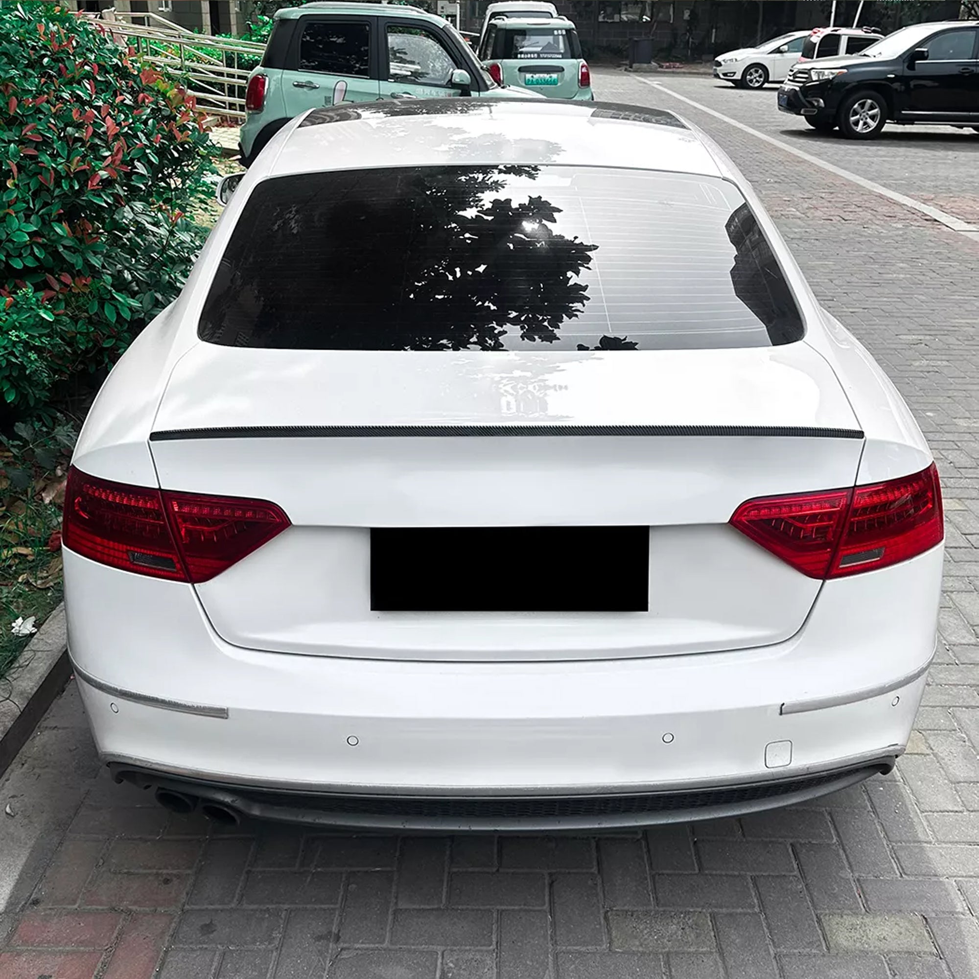 Rear Trunk Spoiler For Audi A5 8T Coupe 2007-2016 S5 Style Spoiler Piano Black ABS Plastic