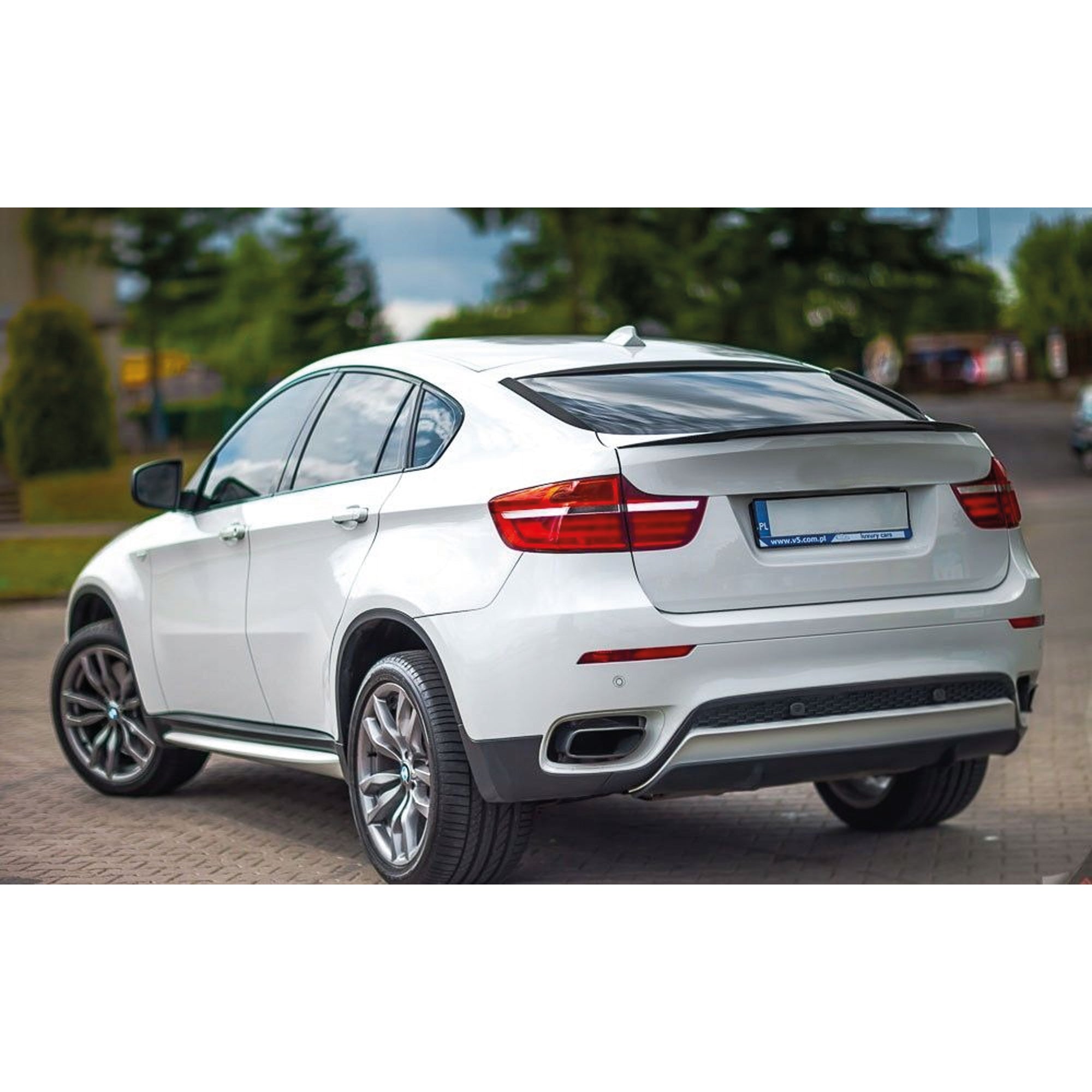 Rear Spoiler For BMW X6 E71 E72 X6 2008-2015 Piano Black ABS Plastic