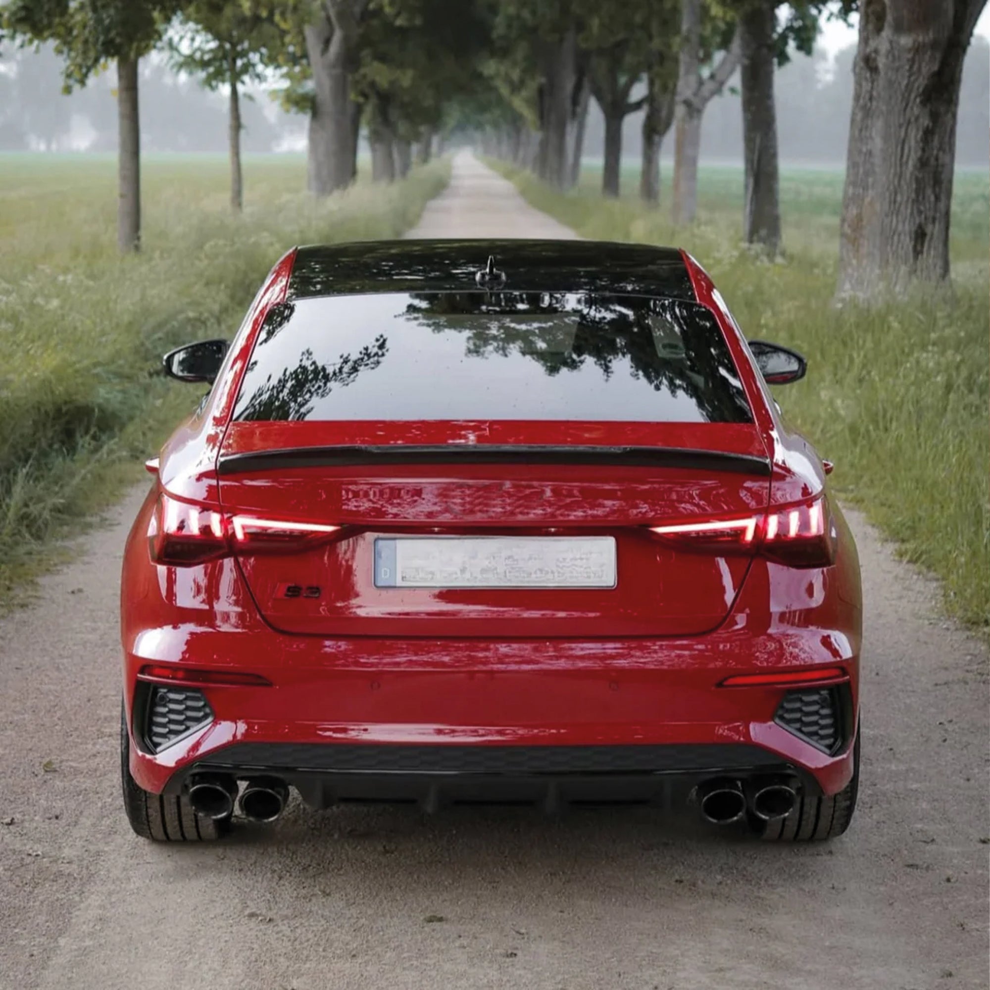 Rear Spoiler For Audi A3 8V S3 RS3 M4 Style 2012-2019 Piano Black ABS Plastic