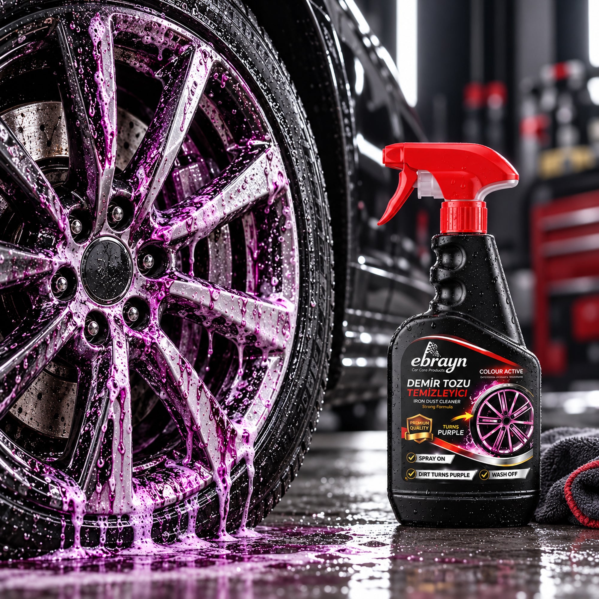 Iron Dust Remover 500 ML – Color Active Wheel & Body Cleaner, Brake Dust Tar and Fallout Remover Spray
