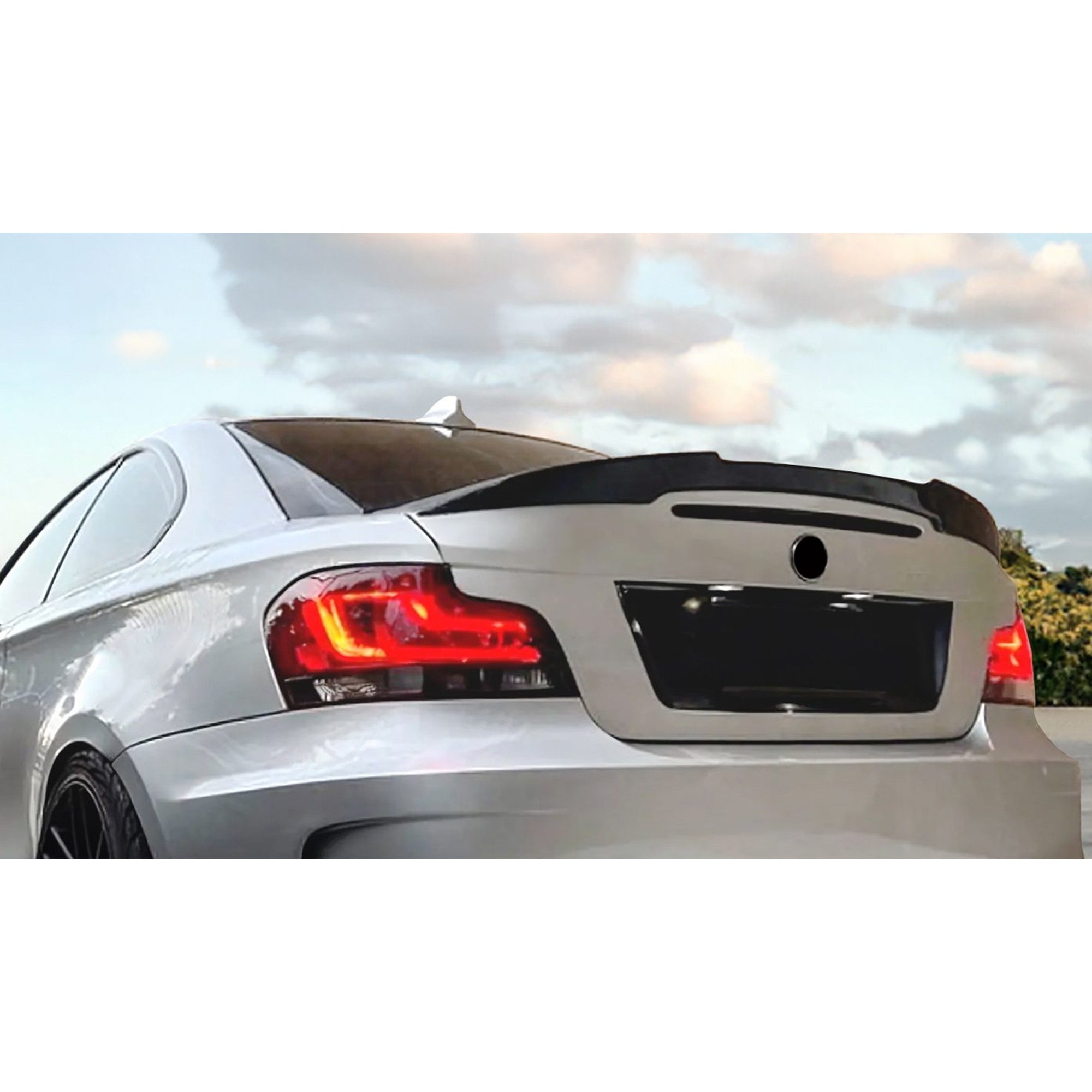 Rear Trunk Spoiler For BMW 1 Series E82 E88 2008-2013 M4 Style Spoiler Piano Black ABS Plastic