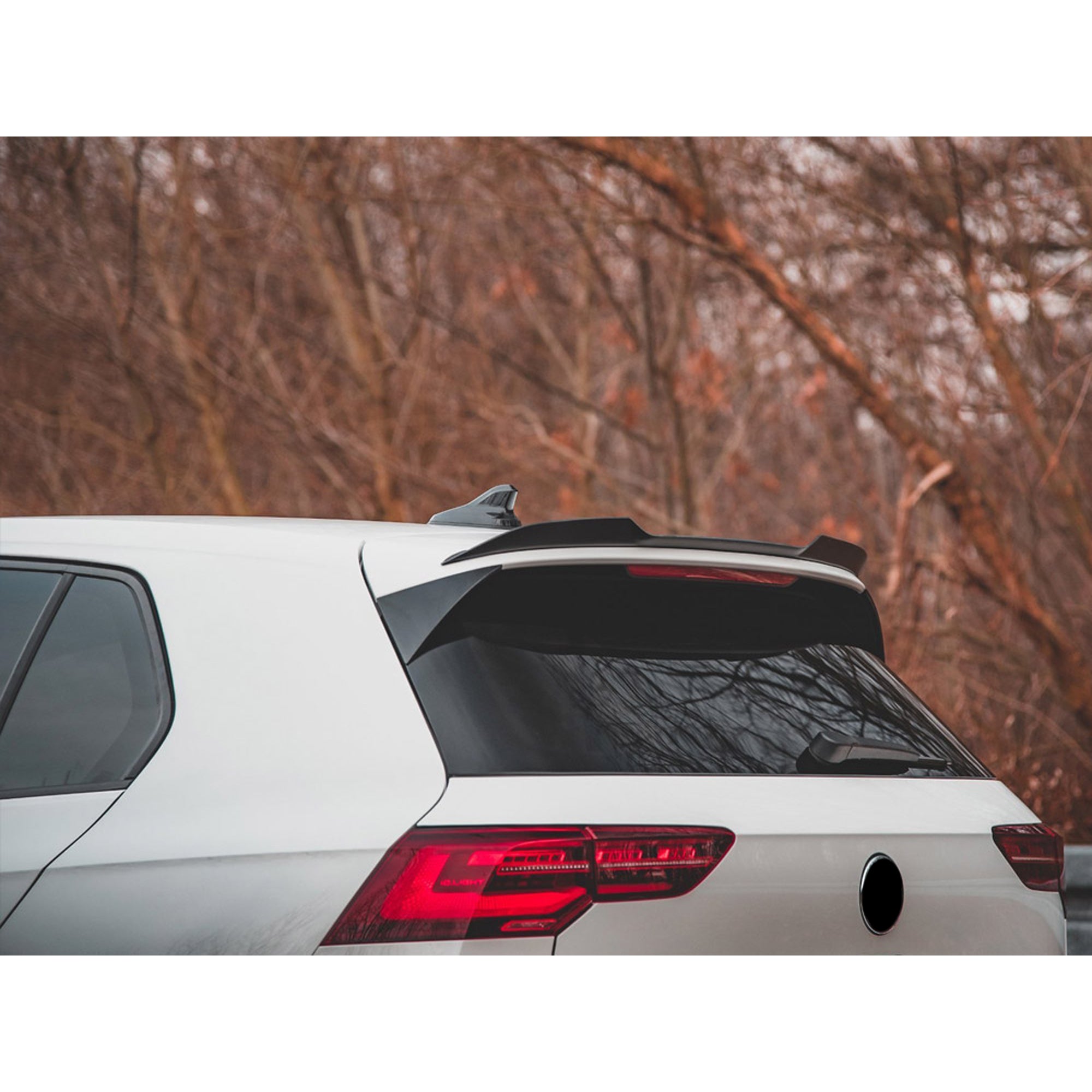 Rear Roof Spoiler For VW Volkswagen Golf MK8 GTI R GTD 2020+ Cap M4 Style Spoiler Piano Black ABS Plastic