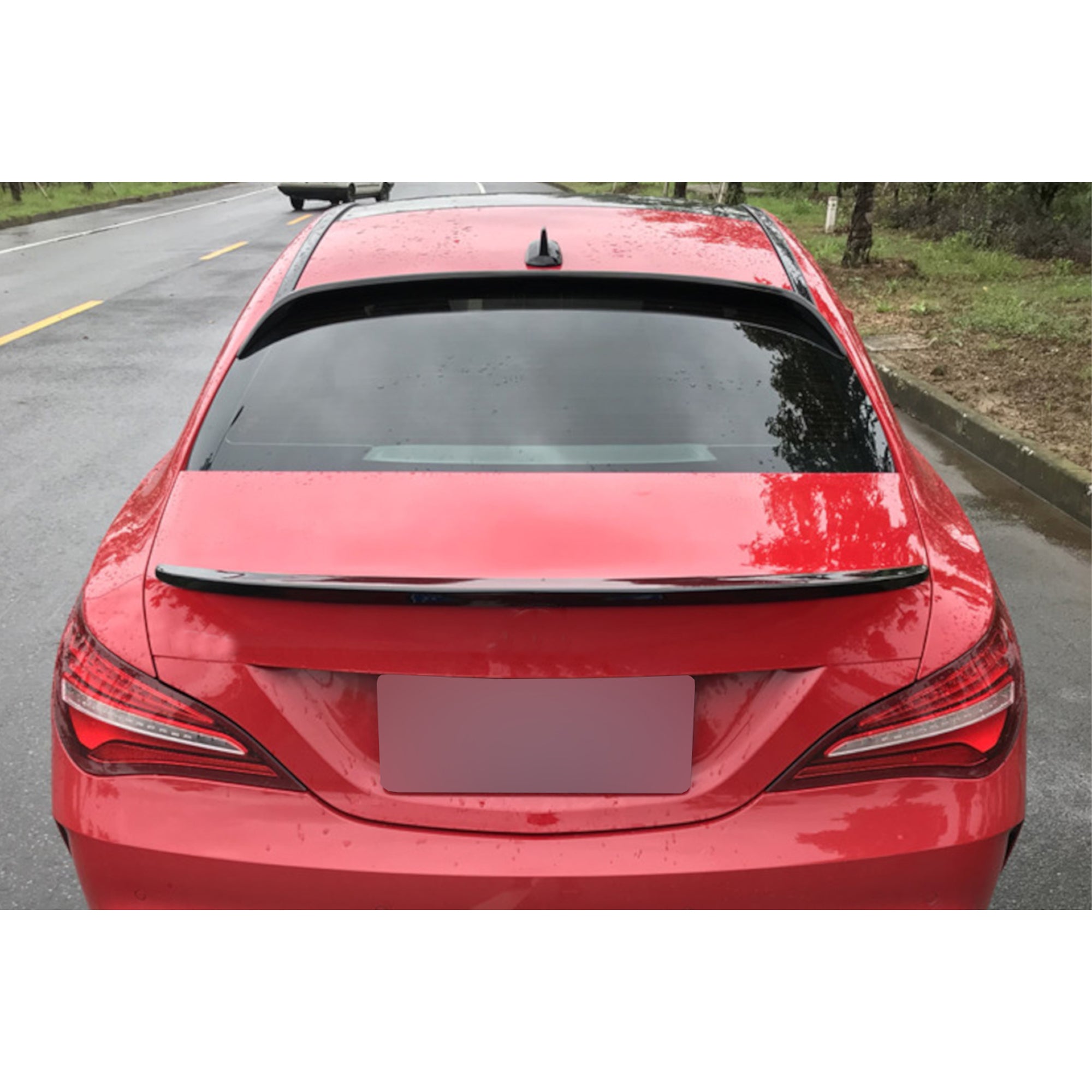Roof Top Spoiler For Mercedes Benz CLA Class C117 2013-2019 Piano Black ABS Plastic