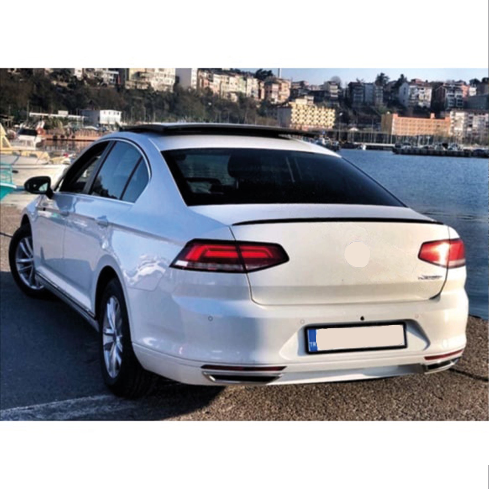 Rear Spoiler For VW Volkswagen Passat B8 2015-2022 Piano Black ABS Plastic