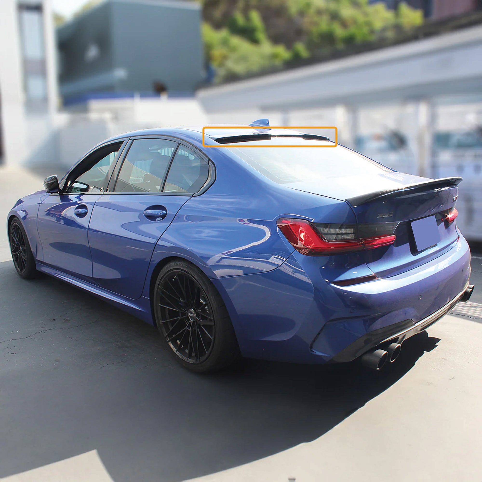 Roof Top Spoiler For BMW G20 3 Series M4 Style 2019+ Piano Black ABS Plastic