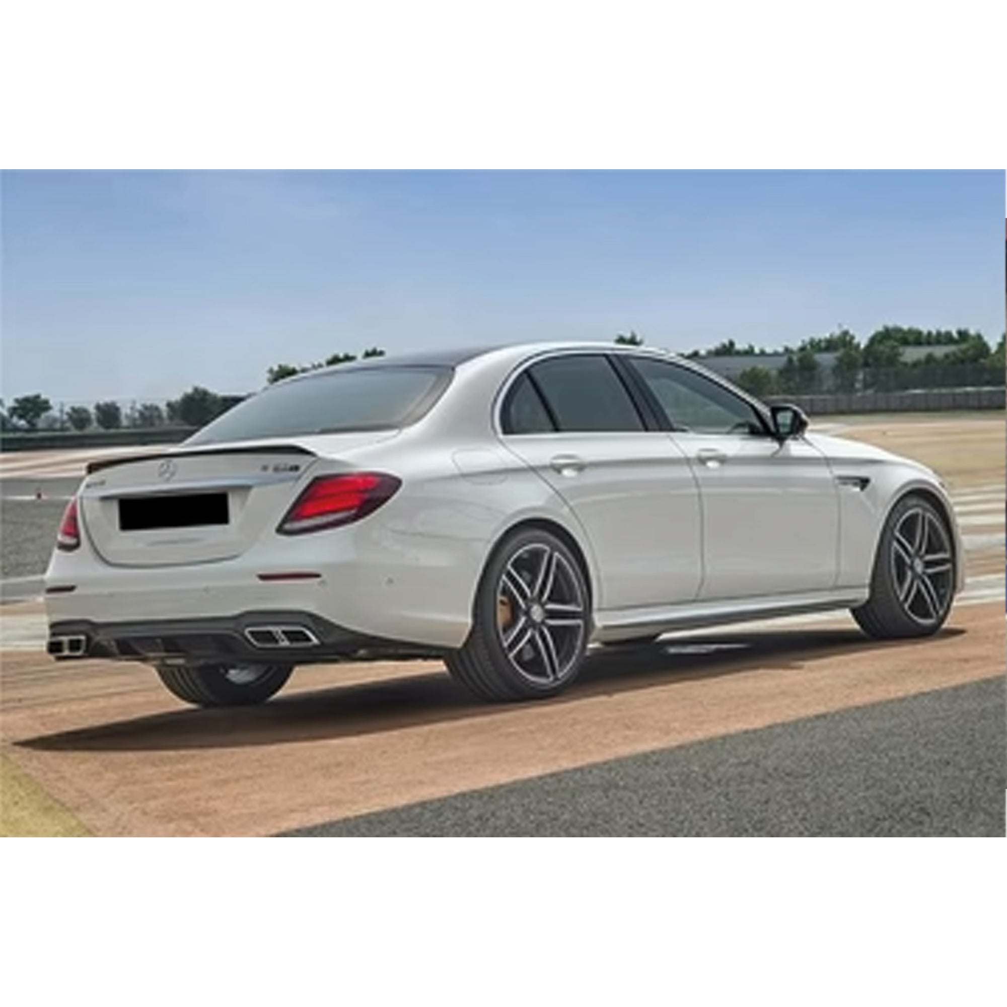 Rear Spoiler For Mercedes E Series W213 E63s 2016-2019 Piano Black ABS Plastic
