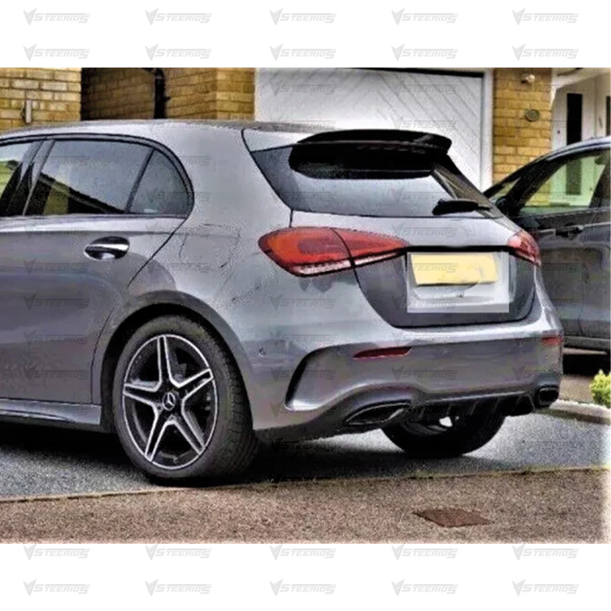 Roof Top Spoiler For W177 A35 HatchBag AMG Style  2018 + (Small Model) Piano Black ABS Plastic