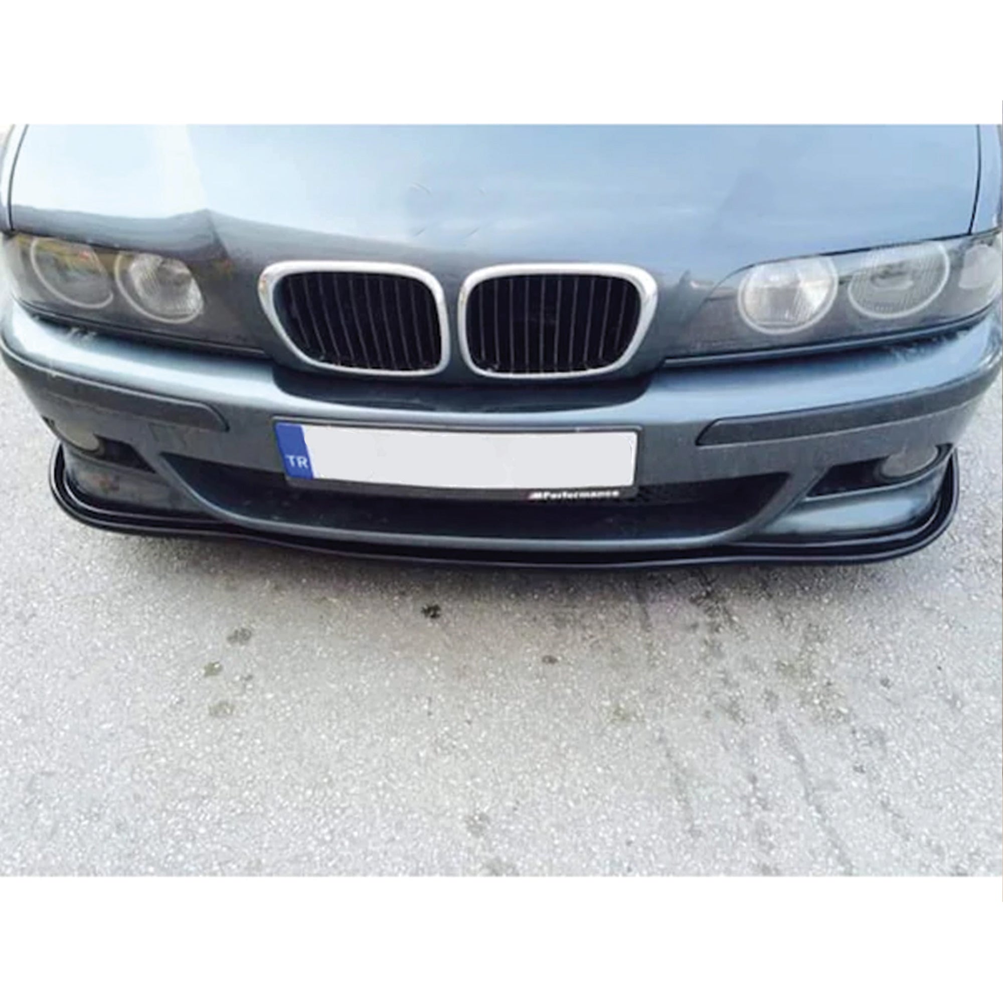 Front Bumper Lip Splitter for BMW E39 5 Series 1995-2003, ABS Plastic Piano Black Vacuum Car Tuning Body Part Body Kit