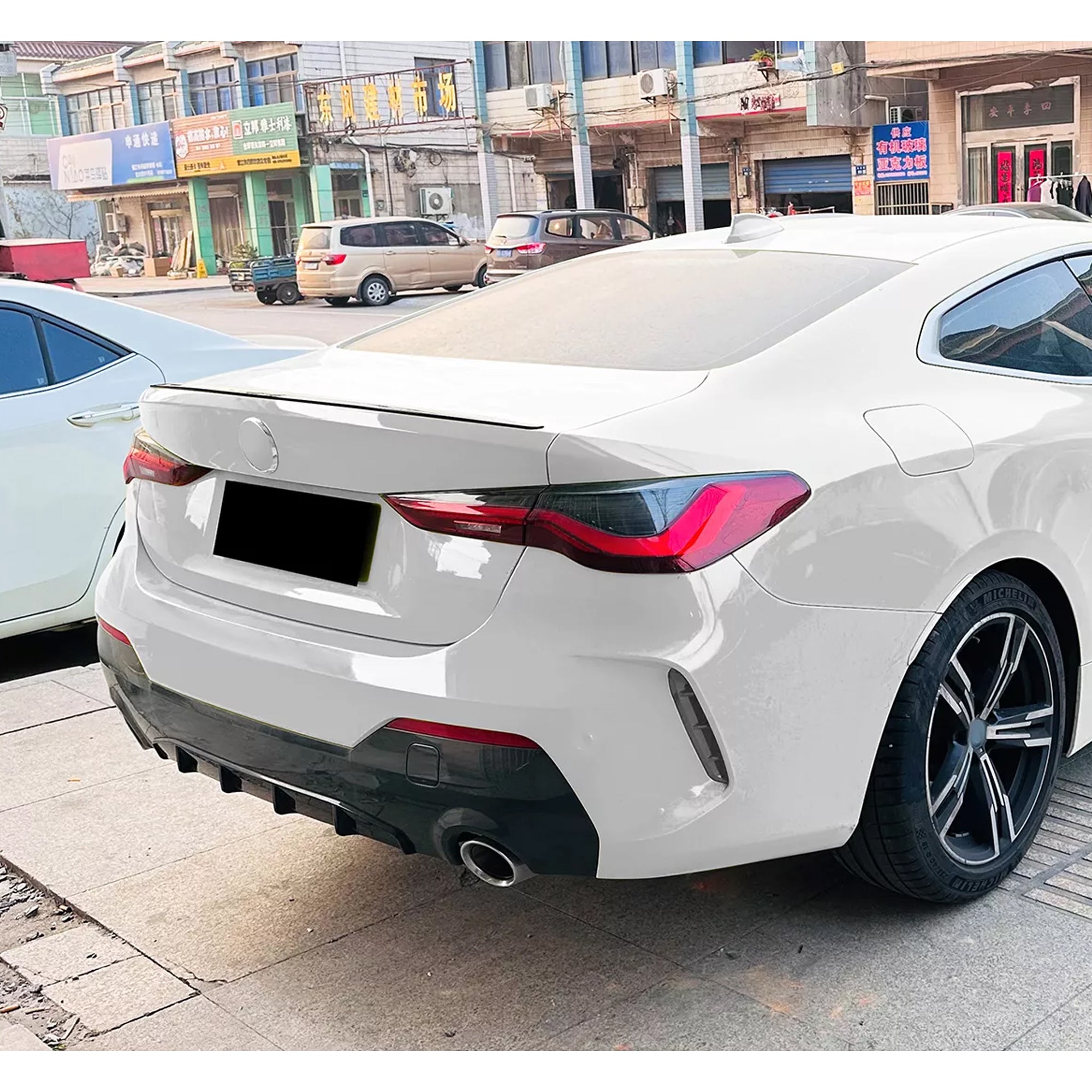 Rear Trunk Spoiler For BMW 4 Series G22 2020+ Spoiler Piano Black ABS Plastic