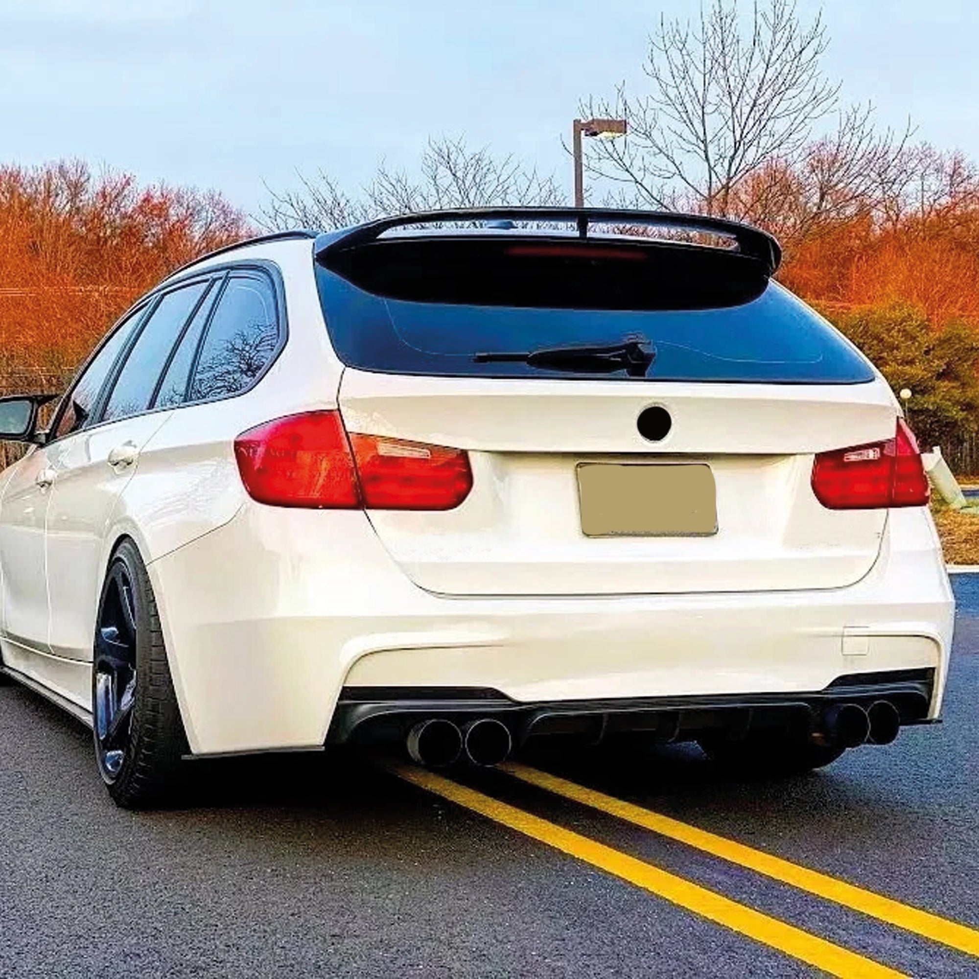 Rear Roof Spoiler For BMW 3 Series F31 Touring 2012-2018 Spoiler Piano Black ABS Plastic