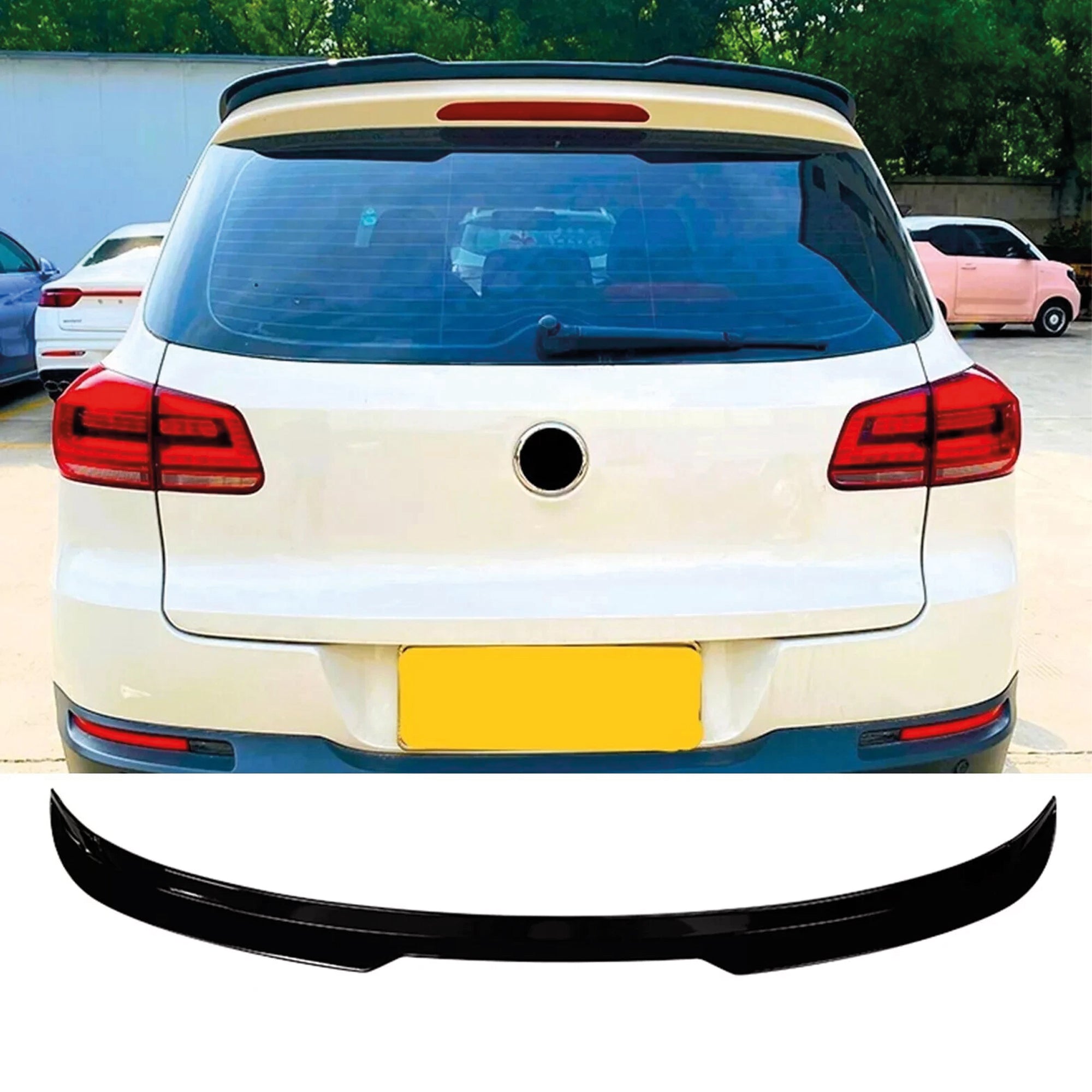 Rear Roof Spoiler For VW Tiguan 2011-2015 Spoiler Piano Black ABS Plastic