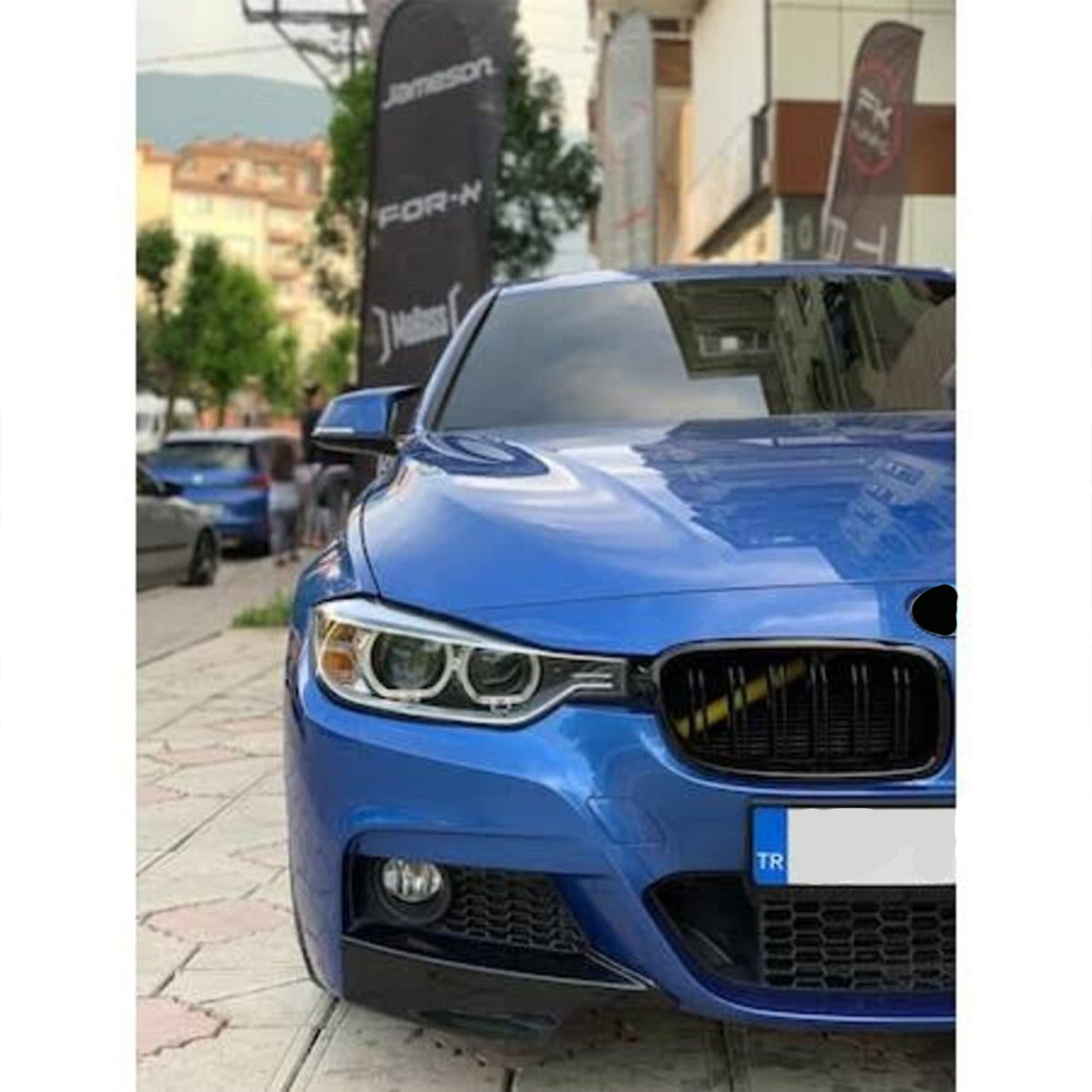 Front Bumper FLAP Wrap for BMW 3 Series F30 F31 2013-2019 M Pack, 2pcs FLAP Canards Lip Splitter Corner Trim Cover Adjustable Tuning Body Part Body Kit