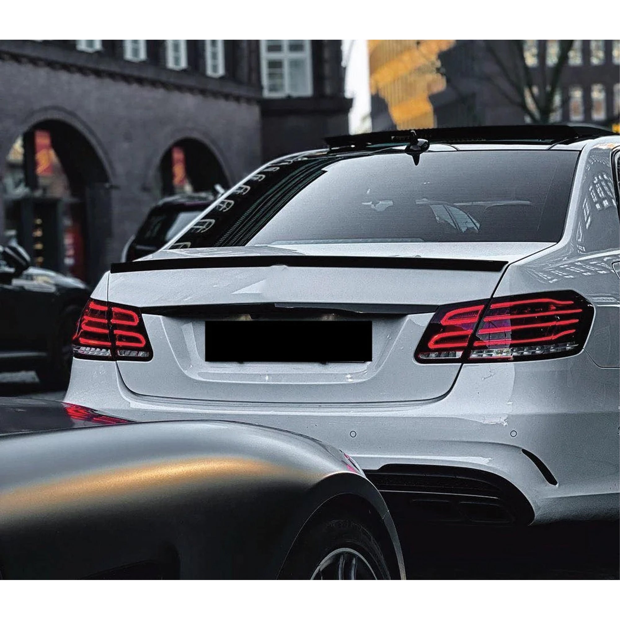 Rear Spoiler For Mercedes W212 Sedan Trunk 2009-2016 AMG Piano Black ABS Plastic