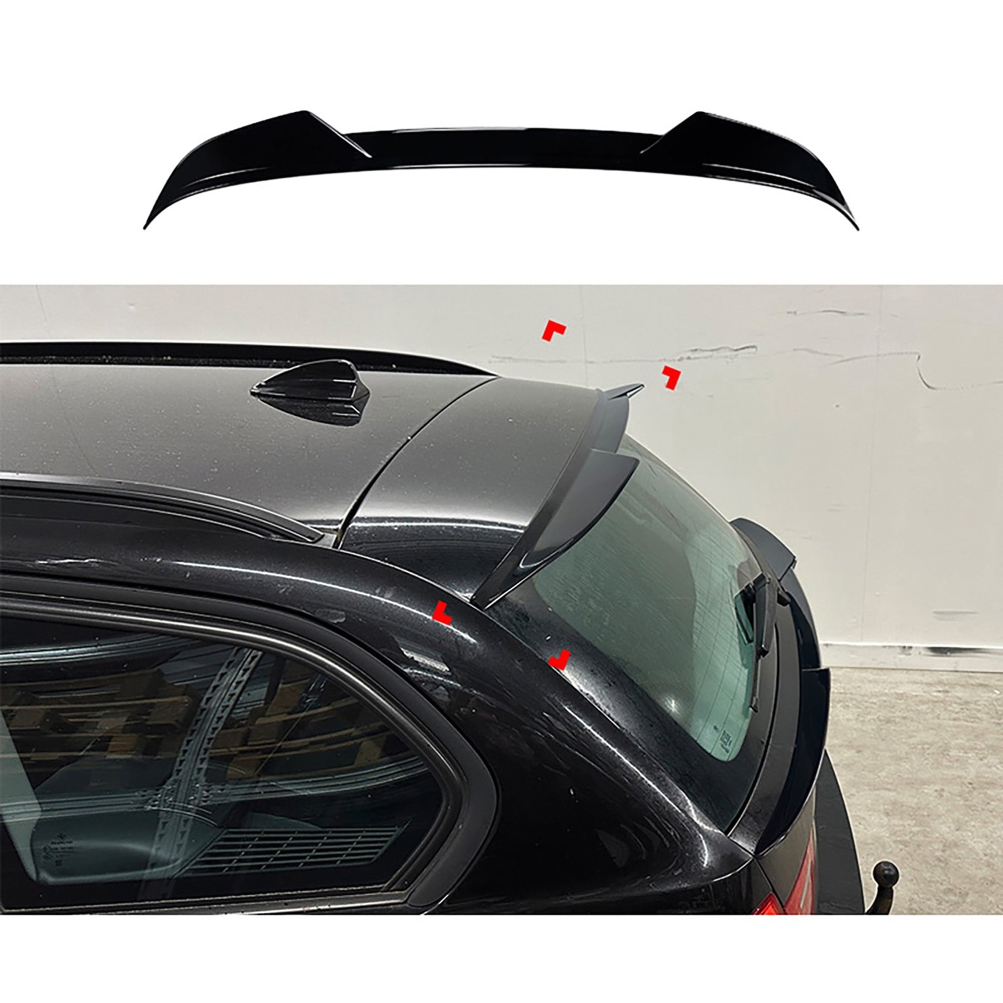 Rear Roof Spoiler For BMW 3 Series E91 SW 2005-2012 Roof M4 Style Spoiler Piano Black ABS Plastic