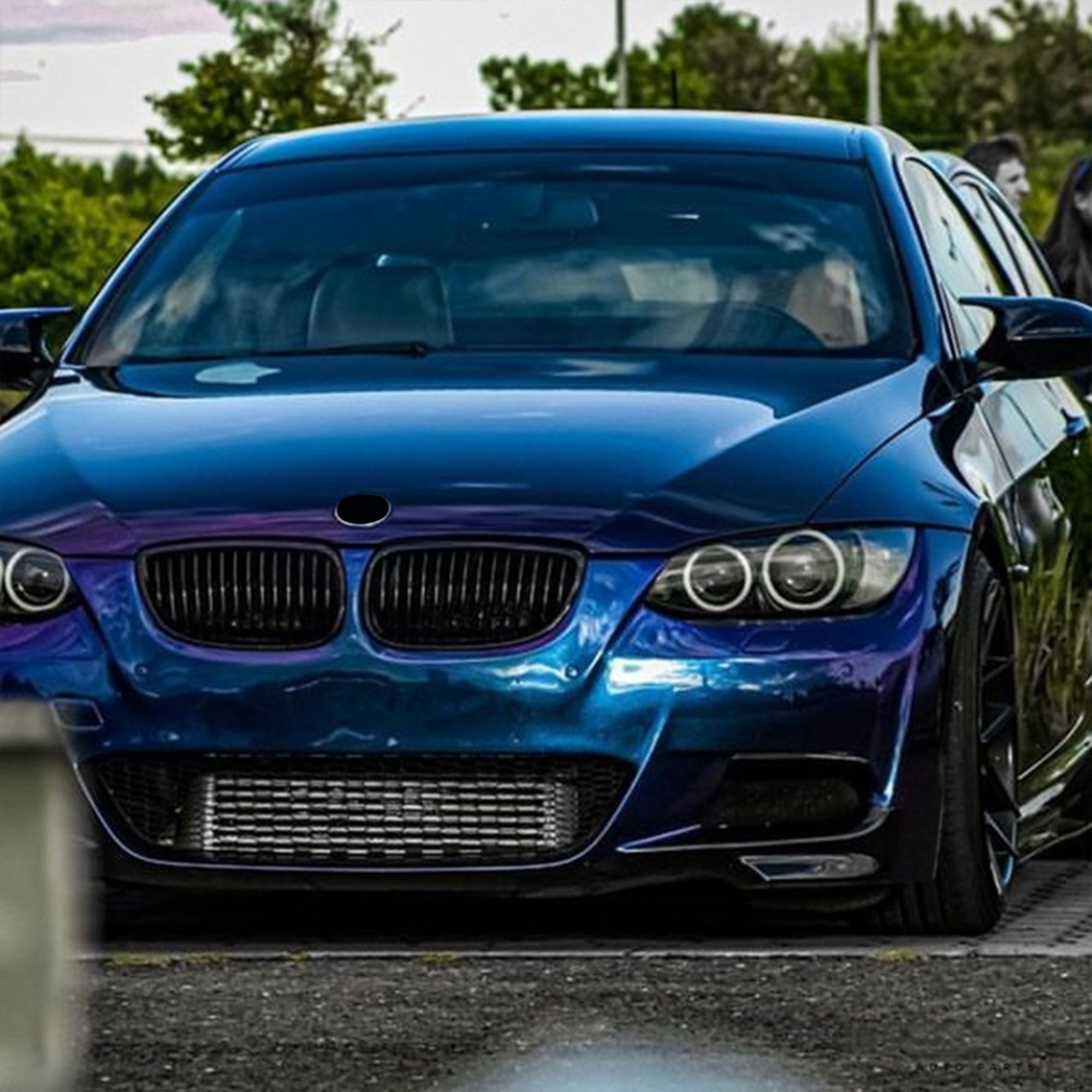 Front Bumper FLAP Wrap for BMW 3 Series E92 E93 LCI 2009-2011 M-Tech, 2pcs FLAP Canards Lip Splitter Corner Trim Cover Adjustable Tuning Body Part Body Kit