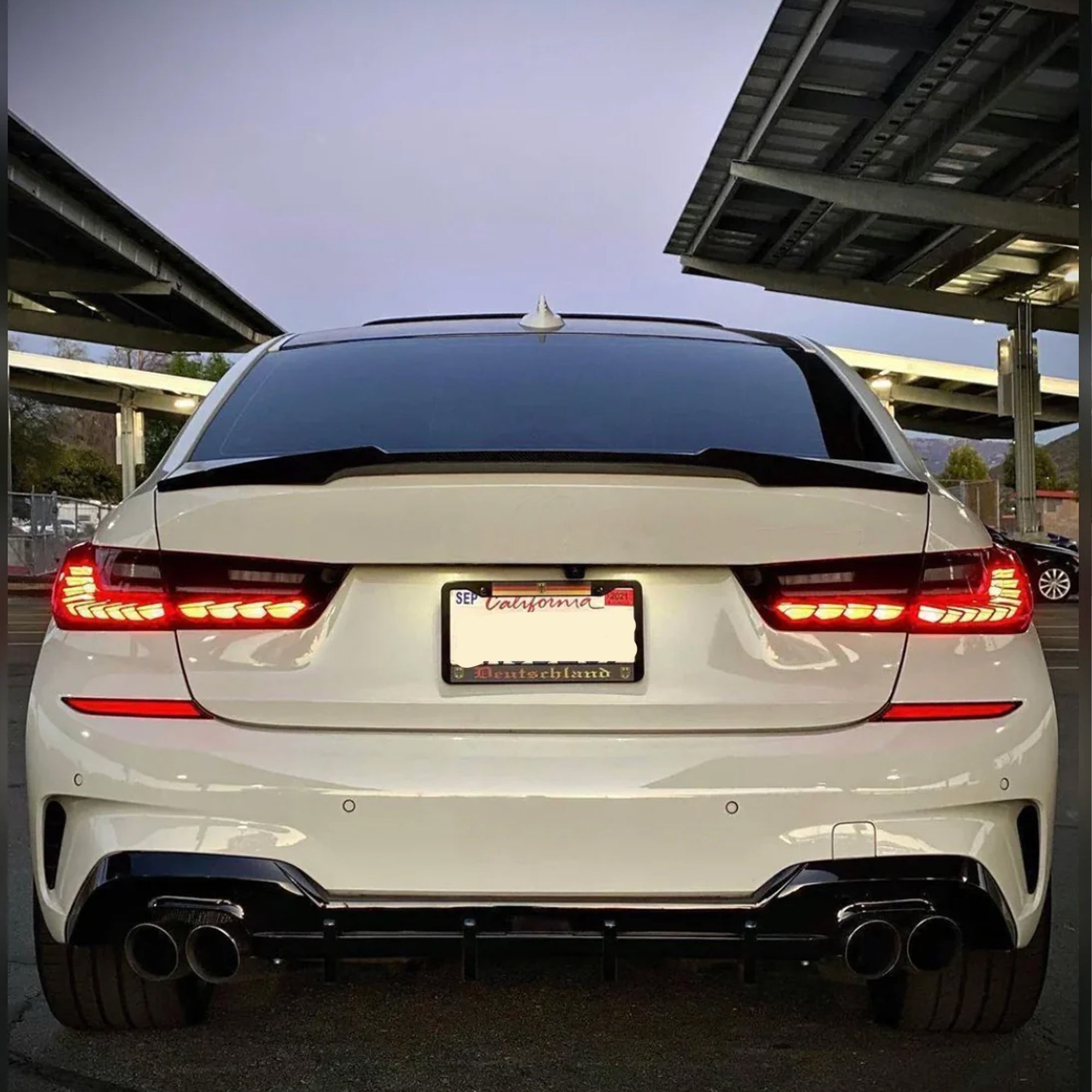 Rear Spoiler For BMW G20 G80 3 Series M4 Style 2019-2023 Piano Black ABS Plastic