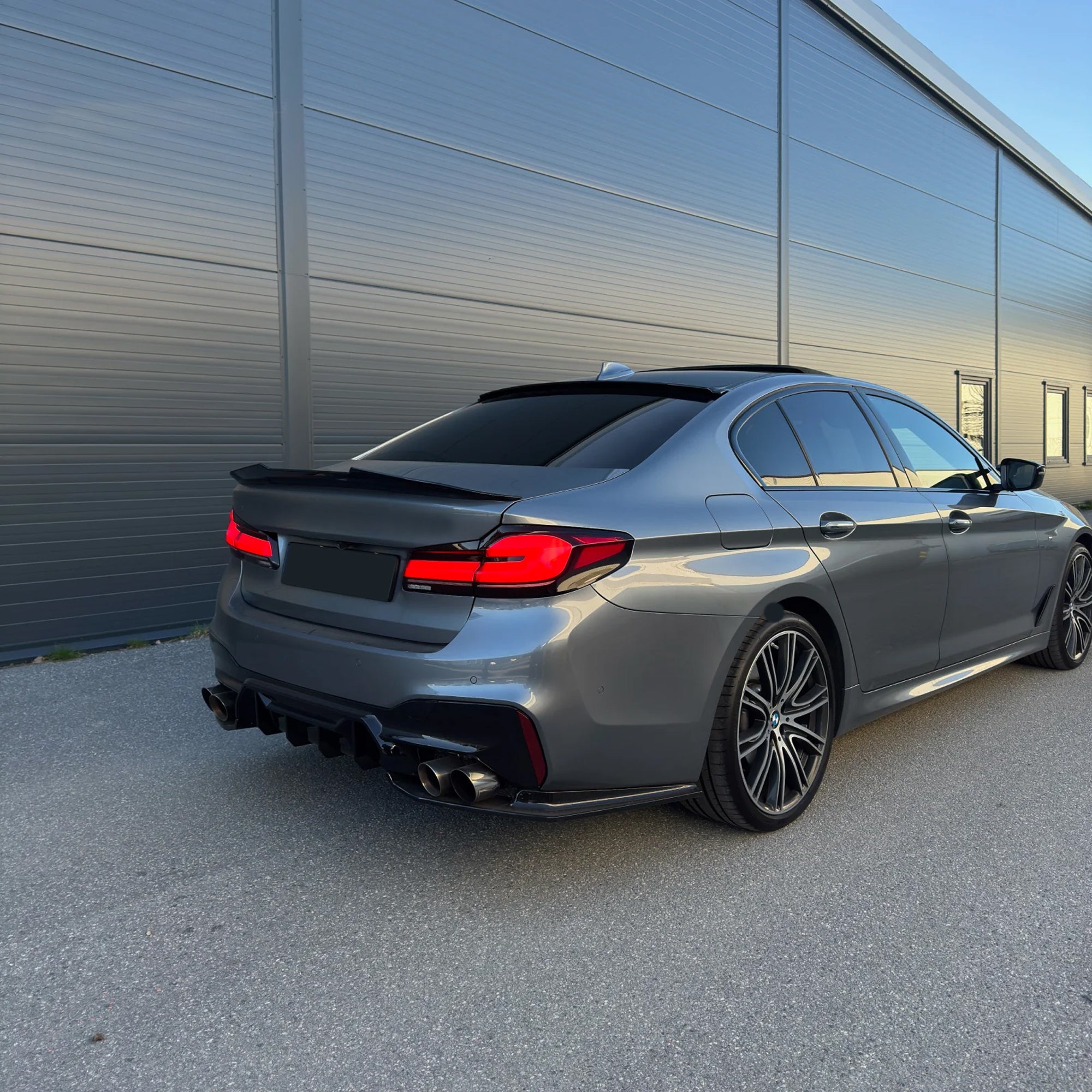 Rear Trunk Spoiler For BMW 5 Series G30 2018-2023 PSM Style Spoiler Piano Black ABS Plastic