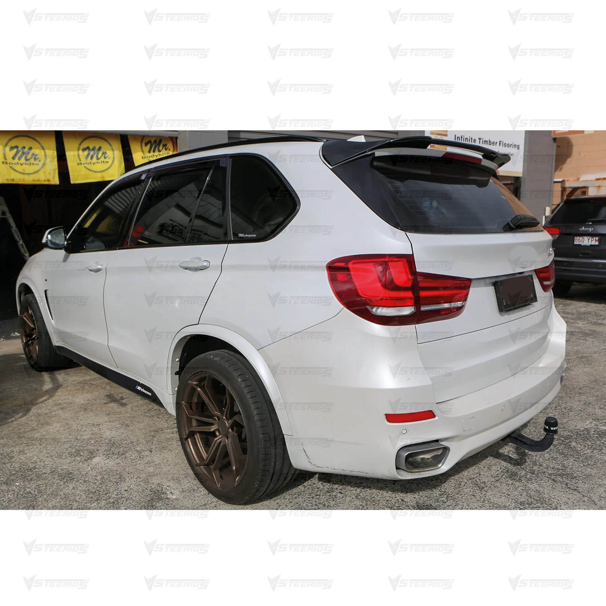 Rear Roof Spoiler For BMW X5 F15 2013-2017 Piano Black ABS Plastic