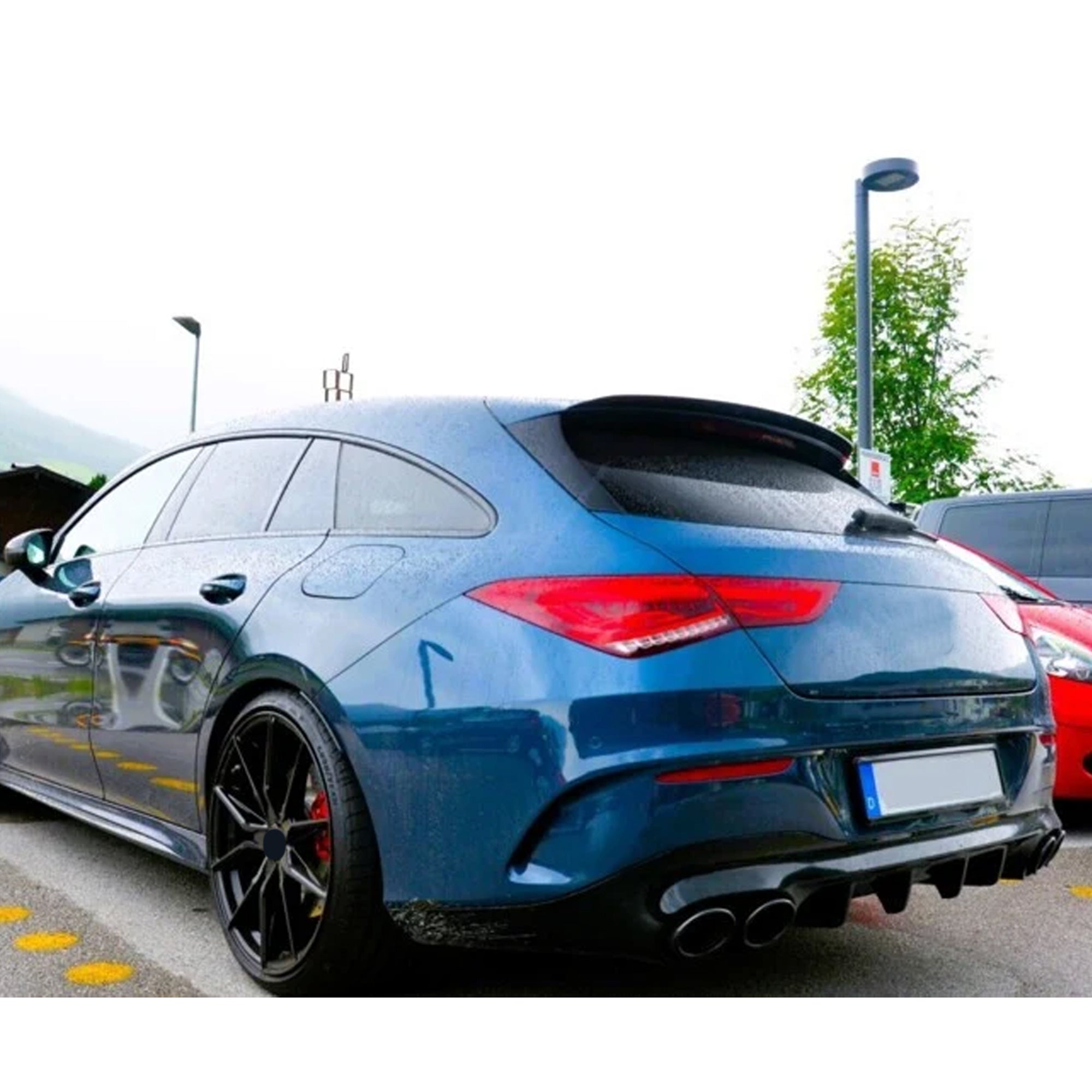 Rear Roof Spoiler For Mercedes Benz CLA Class X118 2020+ Spoiler Piano Black ABS Plastic