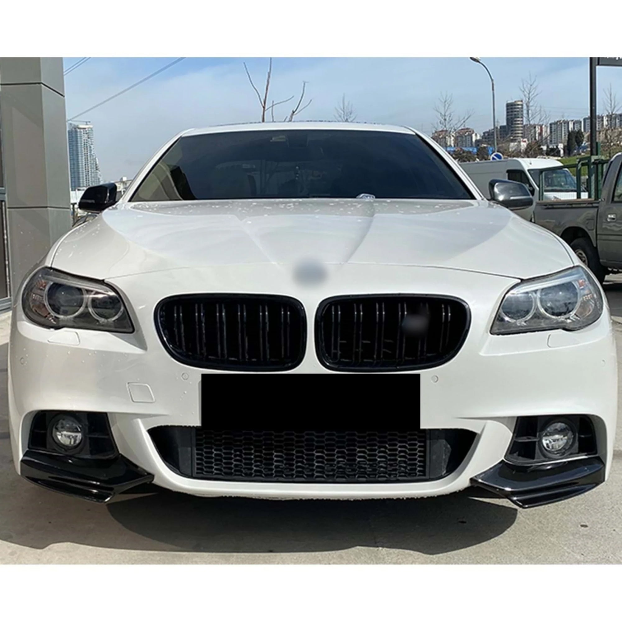 Front Bumper FLAP Wrap for BMW 5 Series F10 F11 2011-2017 M Sport, 2pcs FLAP Canards Lip Splitter Corner Trim Cover Adjustable Tuning Body Part Body Kit