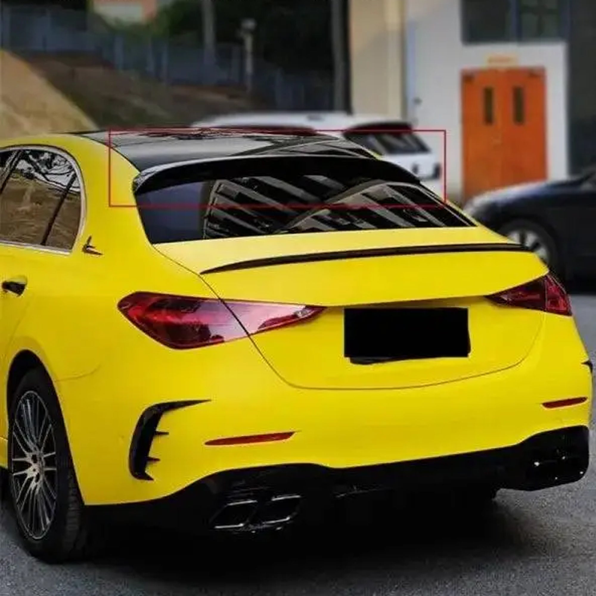 Roof Top Spoiler For Mercedes Benz C Class W206 AMG 2022+ Piano Black ABS Plastic