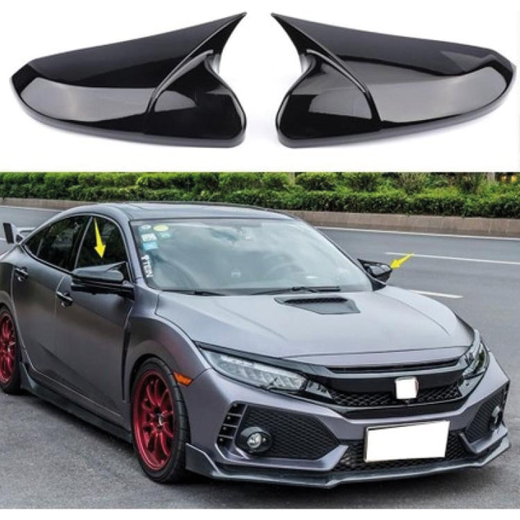 Mirror Cover for Honda FC5 2016-2021 Batman Model