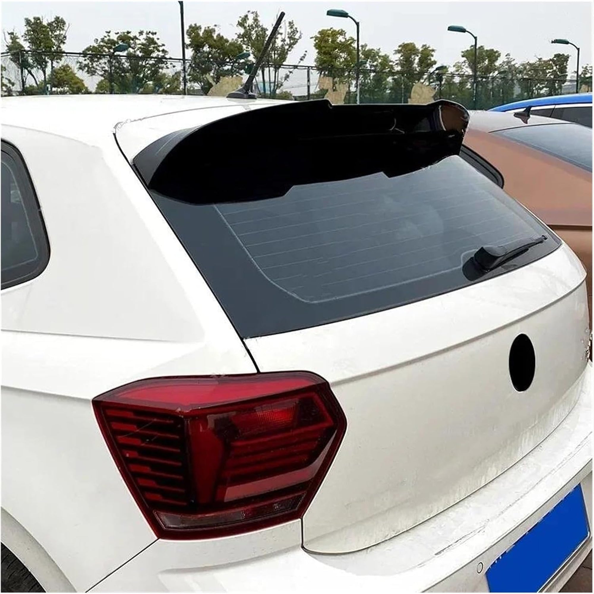 Rear Trunk Spoiler For VW Volkswagen Polo MK6 2018+ up to GTI Spoiler Piano Black ABS Plastic