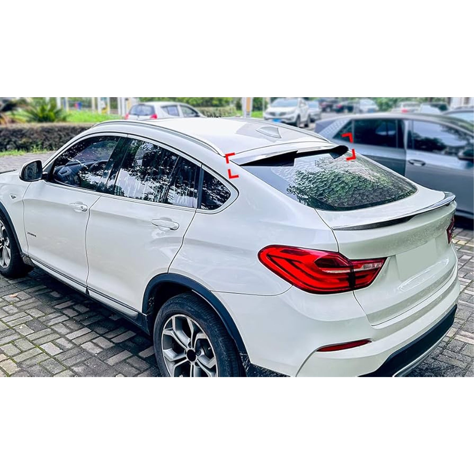 Rear Roof Spoiler For BMW X4 F26 2014-2017 M4 Style Spoiler Piano Black ABS Plastic