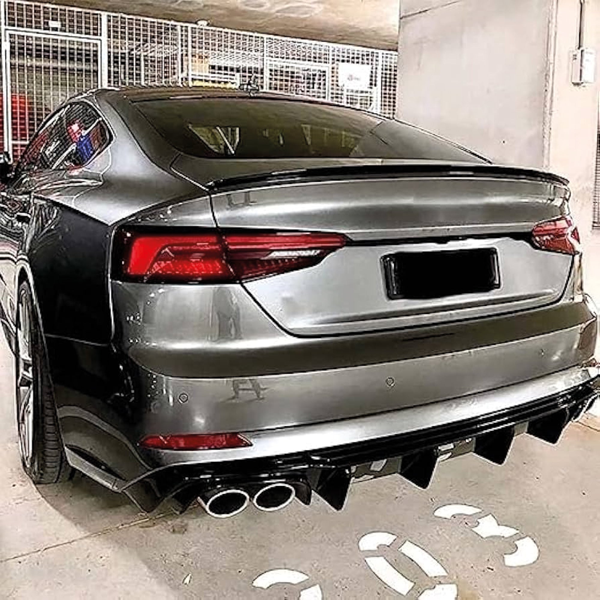 Rear Spoiler For Audi A5 B9 2017-2021 Coupe-Sedan Piano Black ABS Plastic