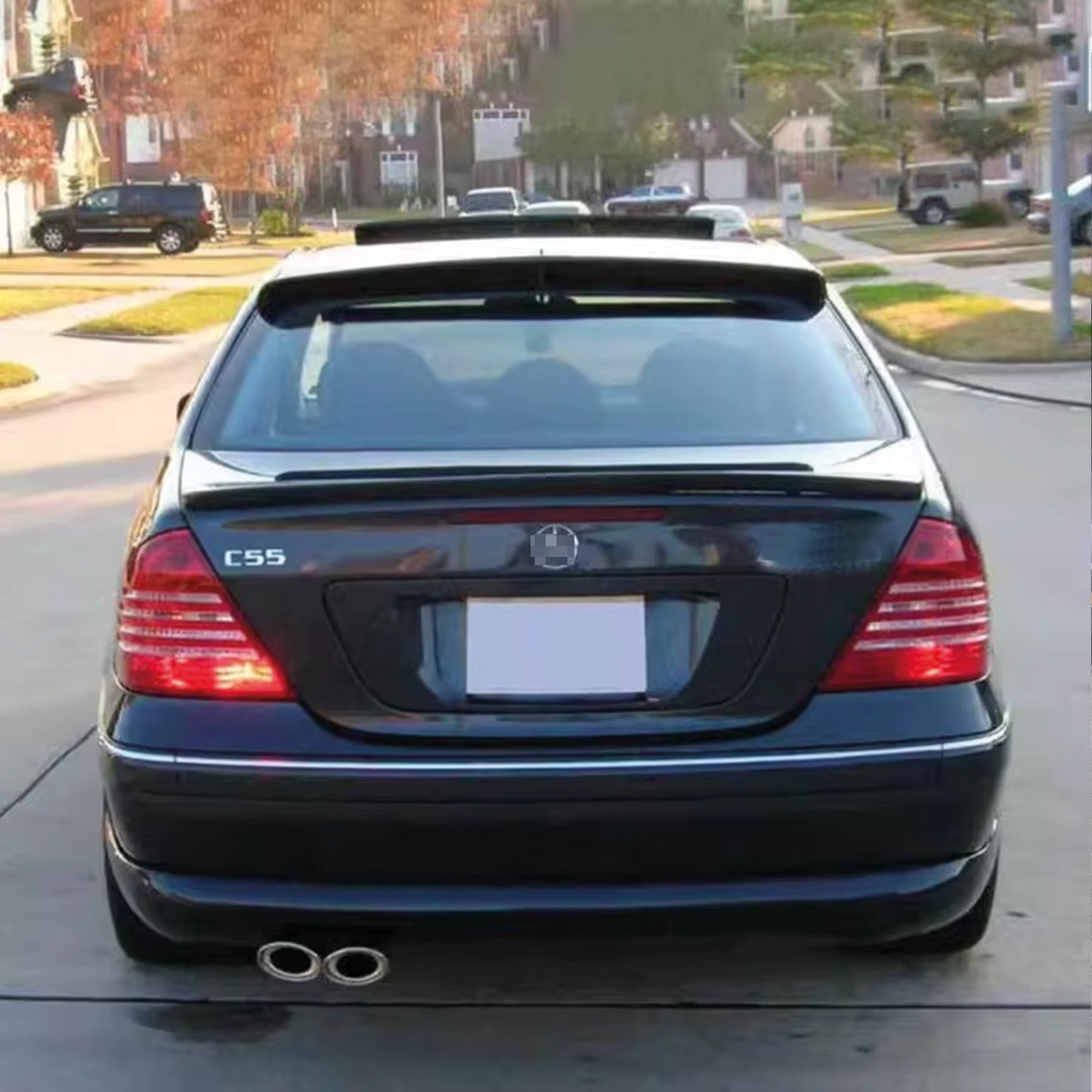 Roof Top Spoiler For Mercedes W203 2000-2011 Piano Black ABS Plastic
