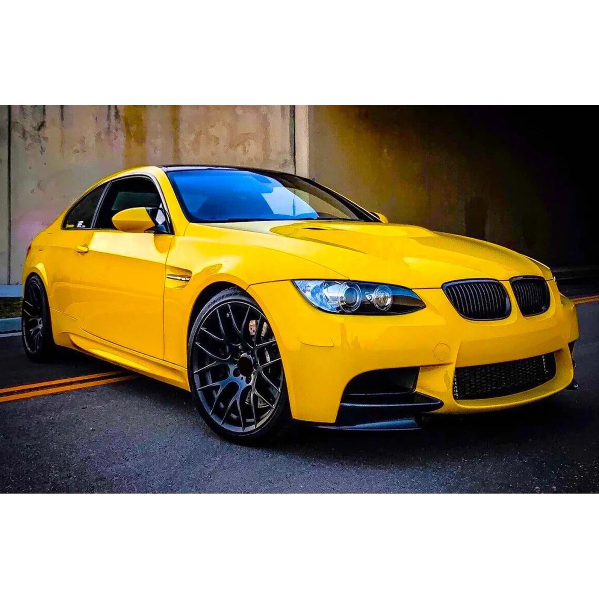 Front Bumper FLAP Wrap for BMW 3 Series E90 E91 E92 E93 2007-2013 M3 Bumper, 2pcs FLAP Canards Lip Splitter Corner Trim Cover Adjustable Tuning Body Part Body Kit