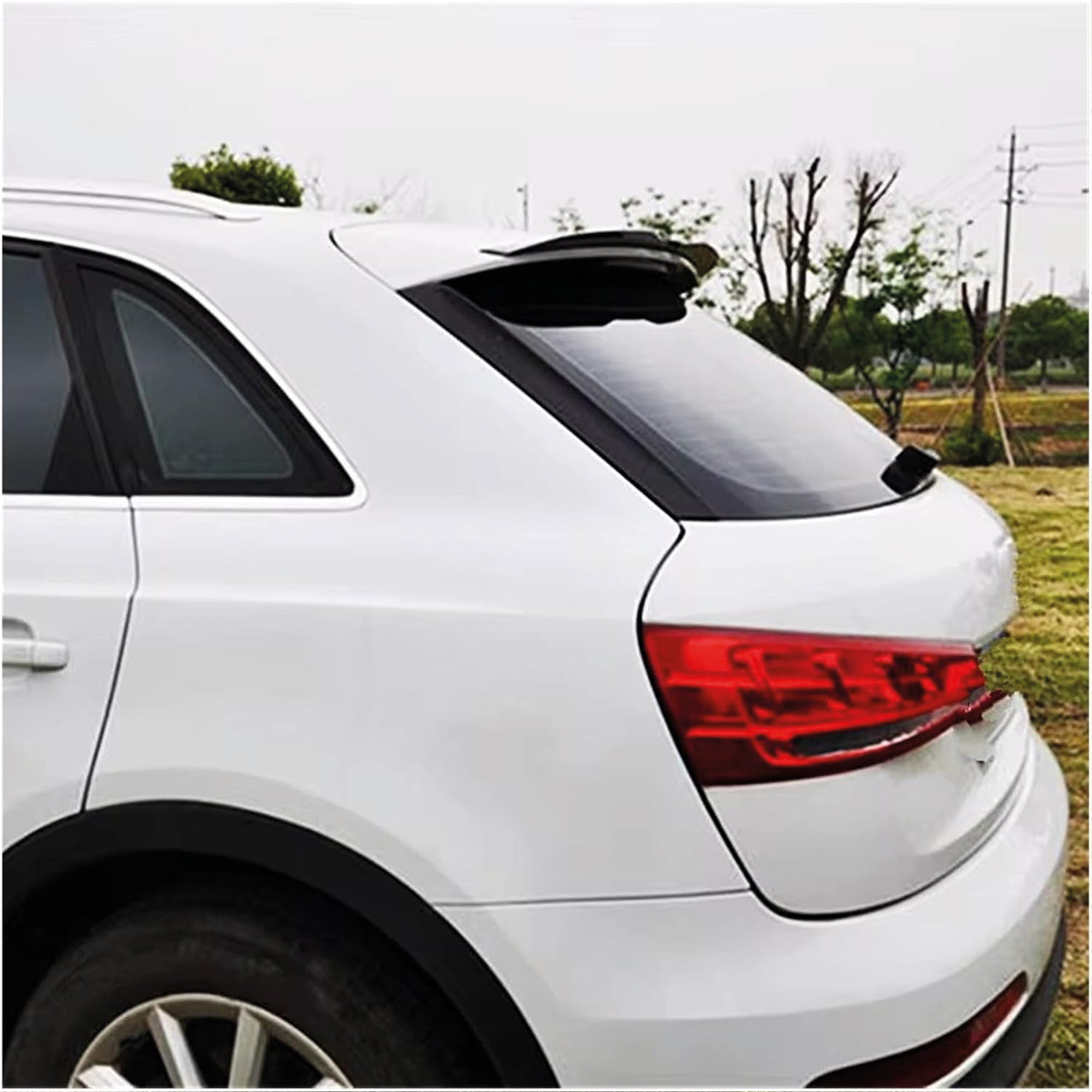 Rear Roof Spoiler For Audi Q3 Cap MX 2012-2018 Spoiler Piano Black ABS Plastic