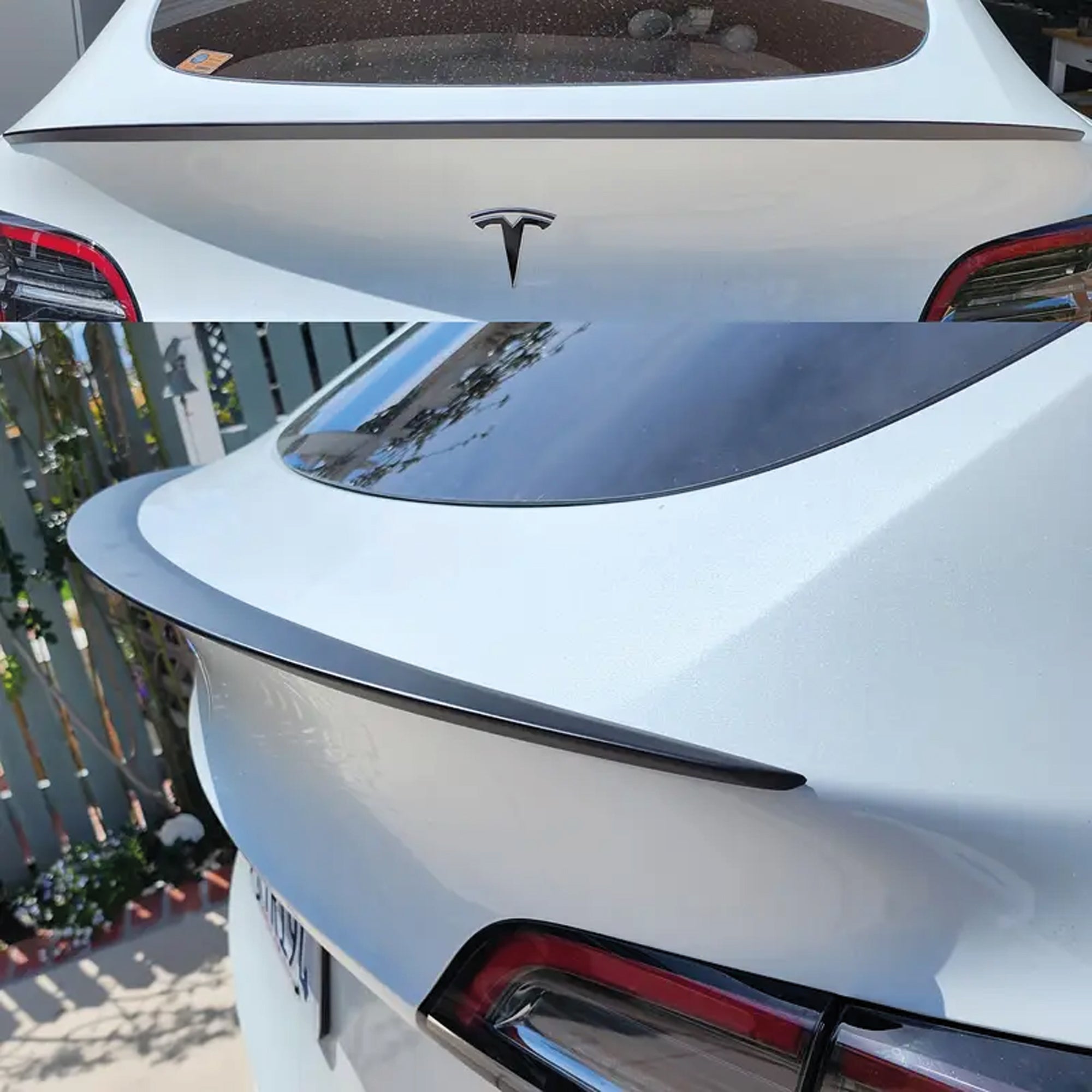 Rear Spoiler For Tesla Model Y 2019-2024 Piano Black ABS Plastic