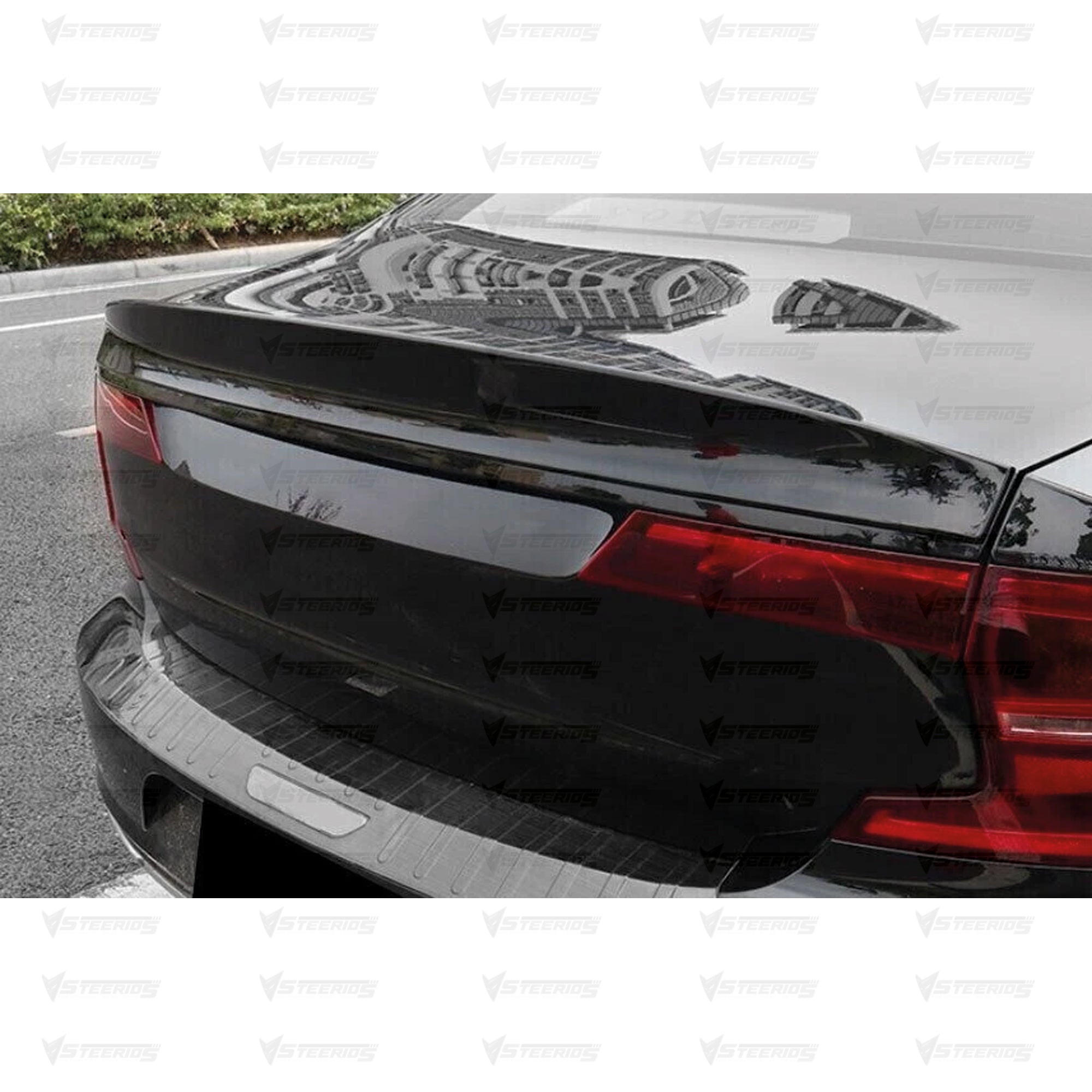 Rear Trunk Spoiler For Volvo S90 2016-2020 Spoiler Piano Black ABS Plastic