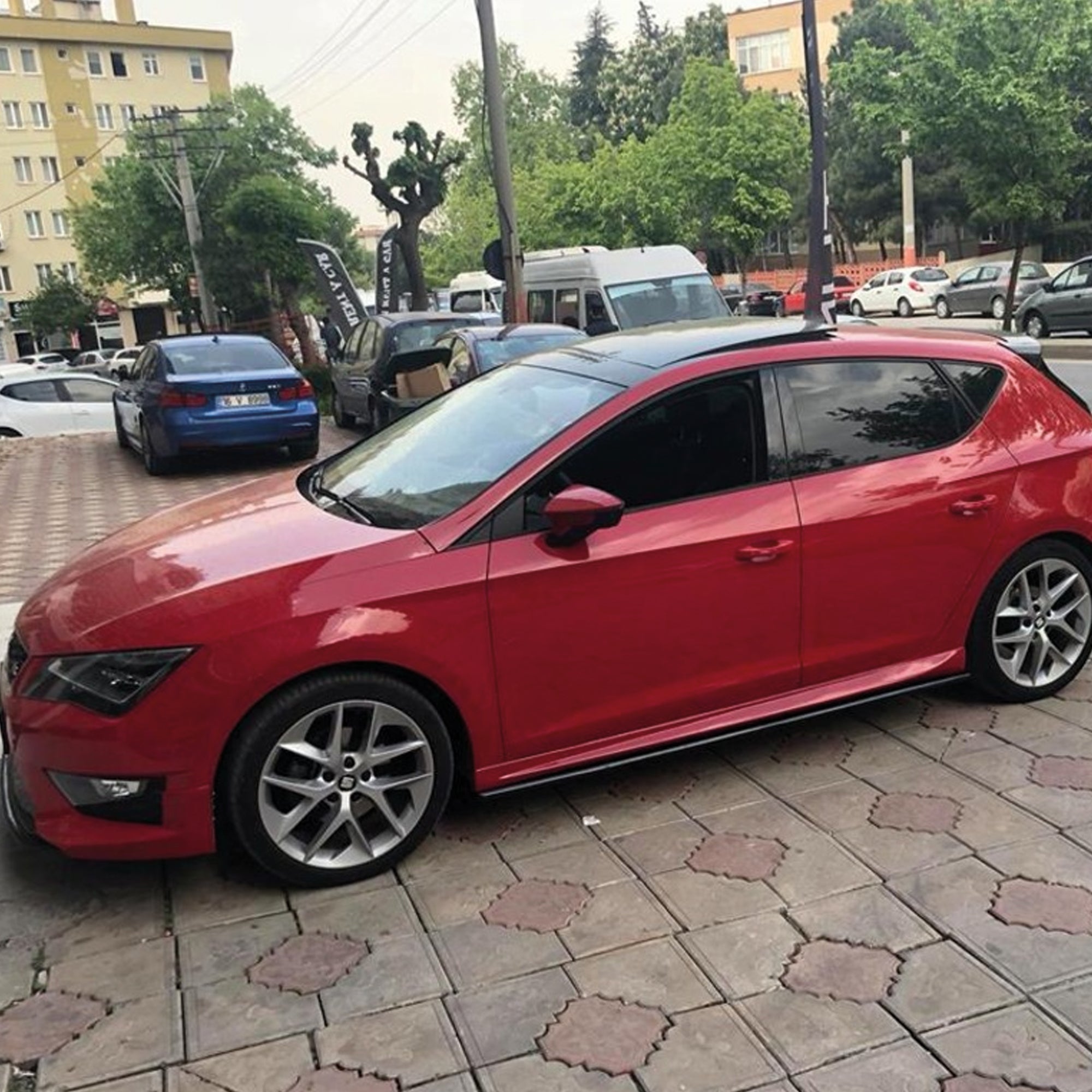 Universal Side Skirts Leon-Polo-Golf-A3 Model 192cm Adjustable All Car
