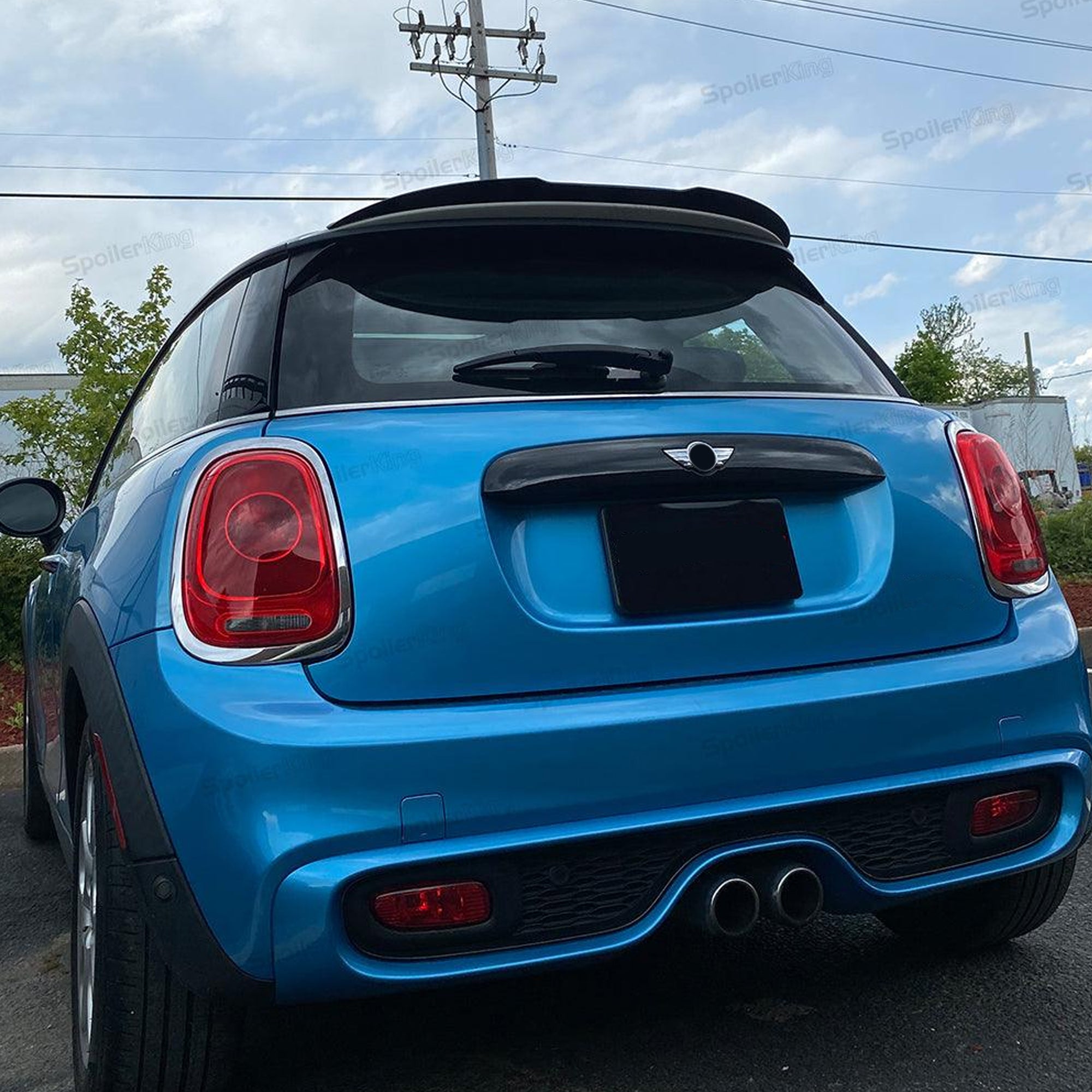 Rear Roof Spoiler For Mini Cooper F55 F56 Standard 2014-2024 M4 Style Spoiler Piano Black ABS Plastic