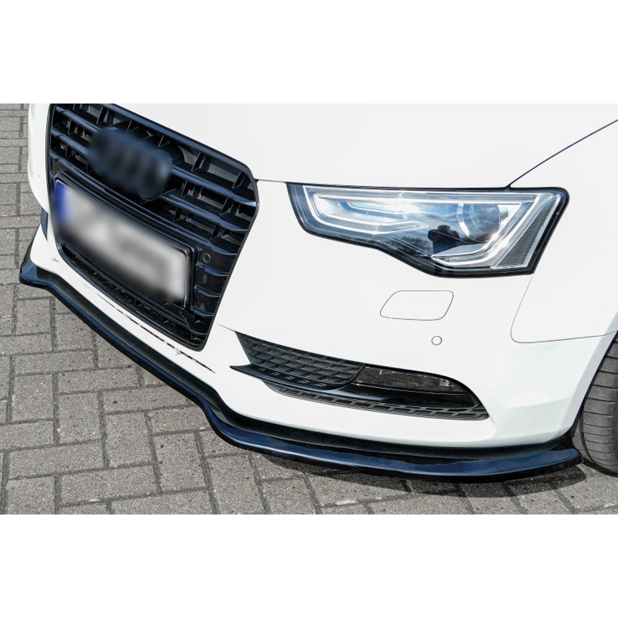 Front Bumper Lip Splitter for AUDİ A5 B8 FL 2012-2016, ABS Plastic Piano Black Vacuum Car Tuning Body Part Body Kit