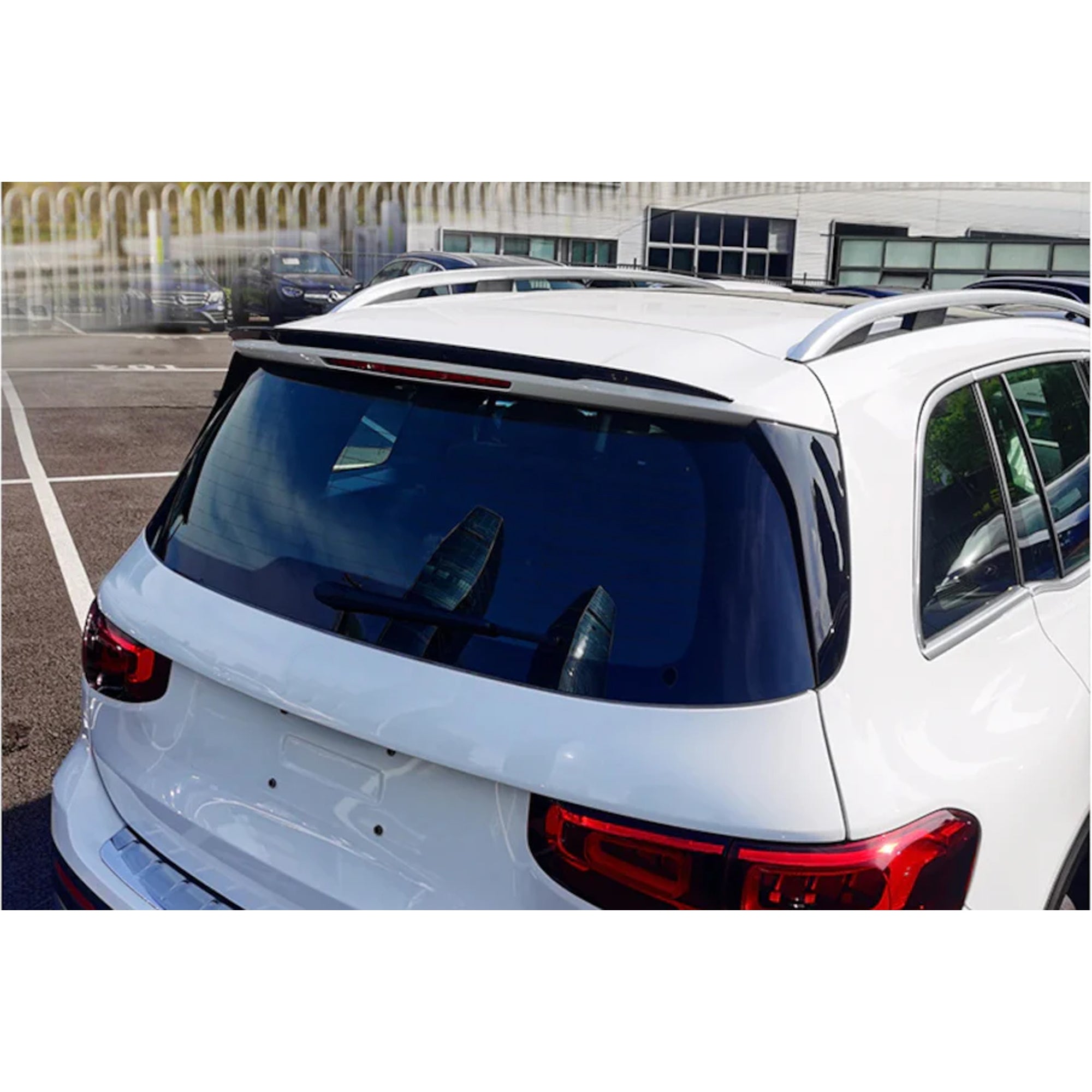 Rear Roof Spoiler For Mercedes Benz GLB Class X247 2019+ Spoiler Piano Black ABS Plastic