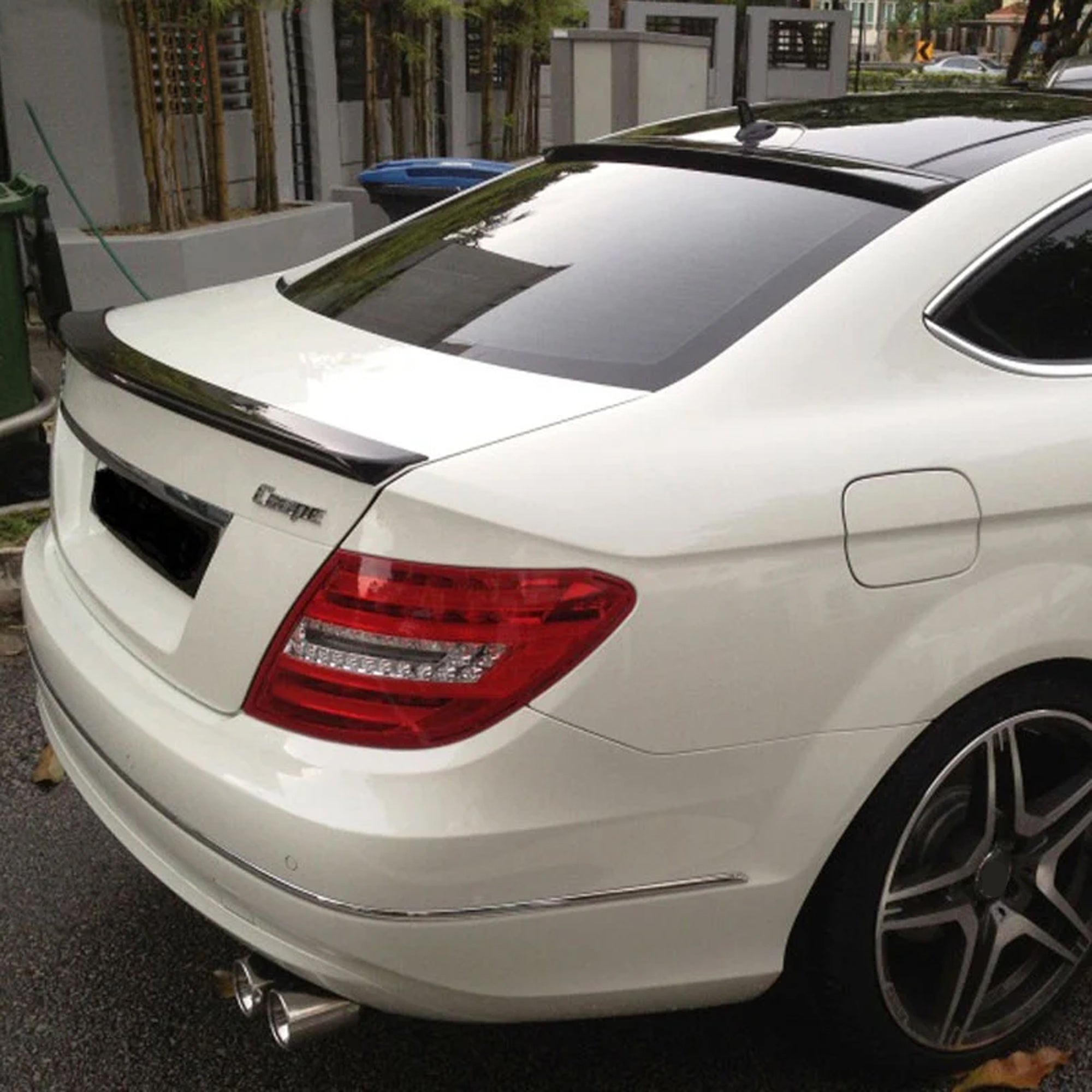 Rear Trunk Spoiler For Mercedes Benz C Class C204 2011-2015 Spoiler Piano Black ABS Plastic