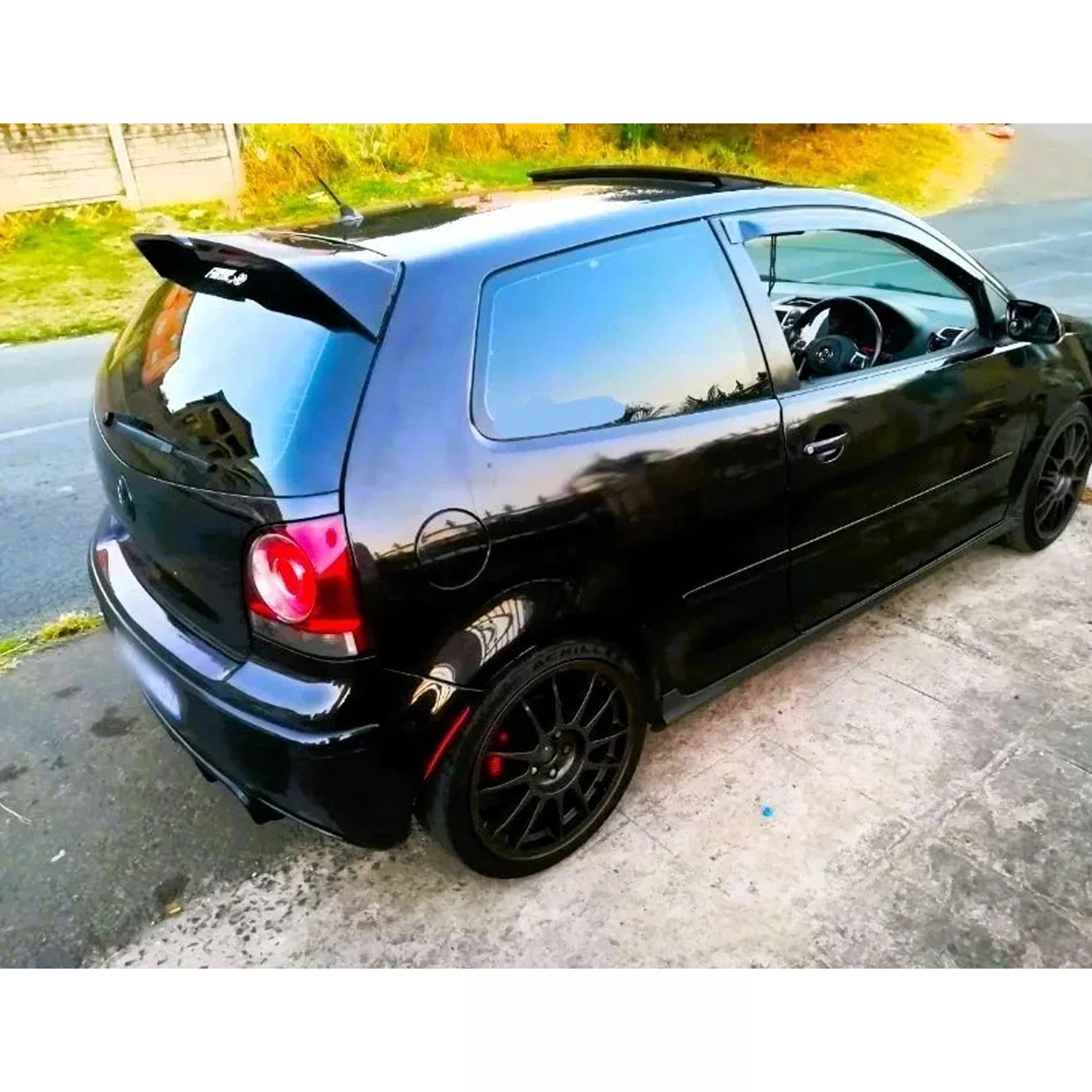 Rear Roof Spoiler For VW Volkswagen Polo 9N 2003-2008 Oettinger Style Spoiler Piano Black ABS Plastic