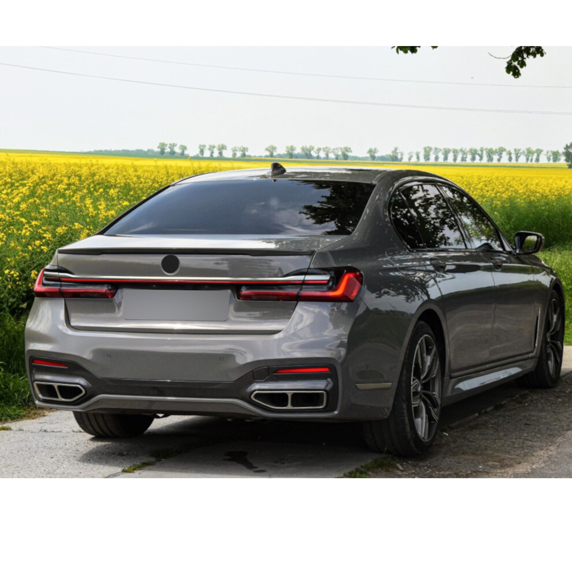 Rear Trunk Spoiler For BMW 7 Series G11 G12 2016-2022 M Performance Spoiler Piano Black ABS Plastic