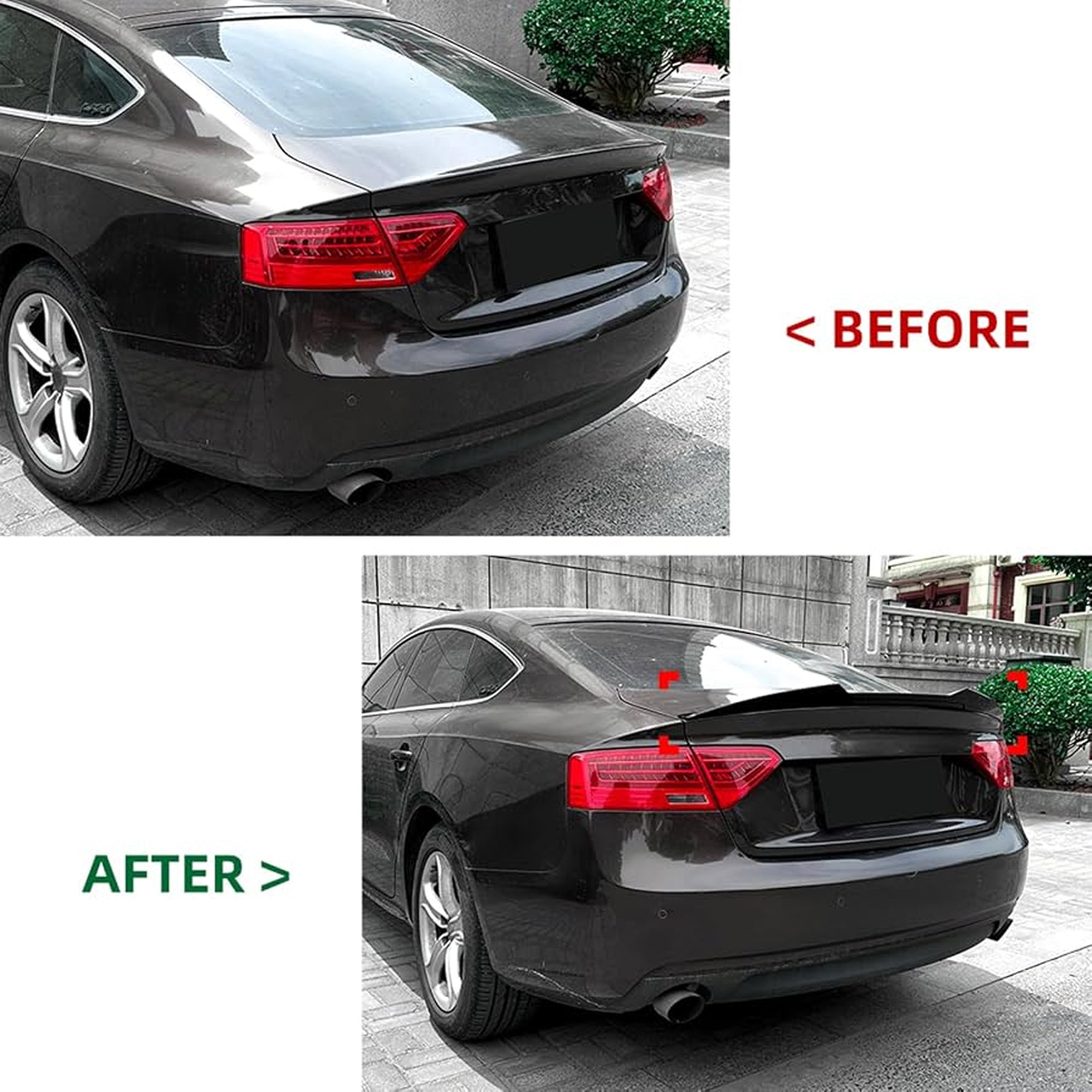 Rear Trunk Spoiler For Audi A5 8T Sportback 4Doors 2007-2016 M4 Style Spoiler Piano Black ABS Plastic