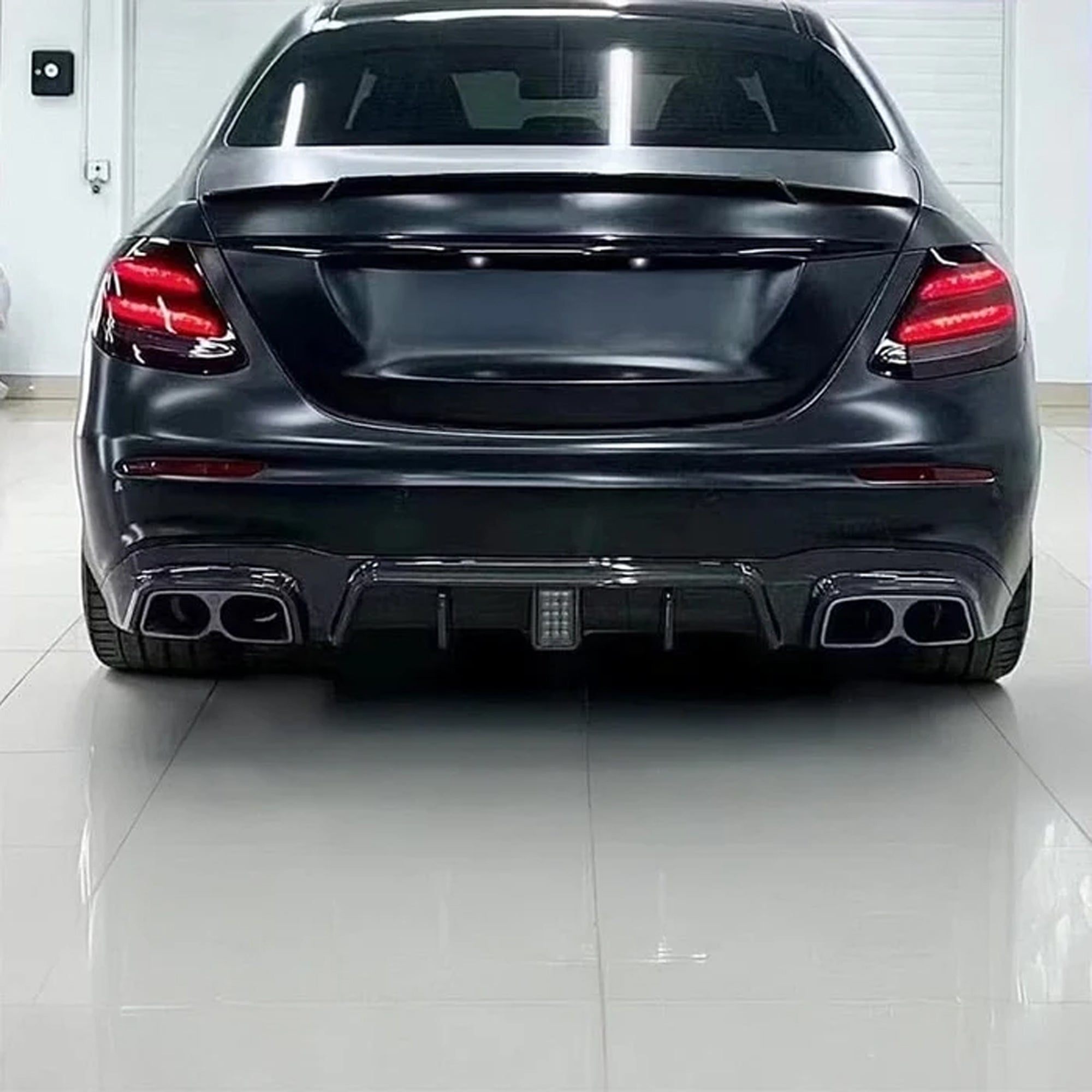 Rear Trunk Spoiler For Mercedes Benz E Class W213 2016-2023 Br Style Spoiler Piano Black ABS Plastic