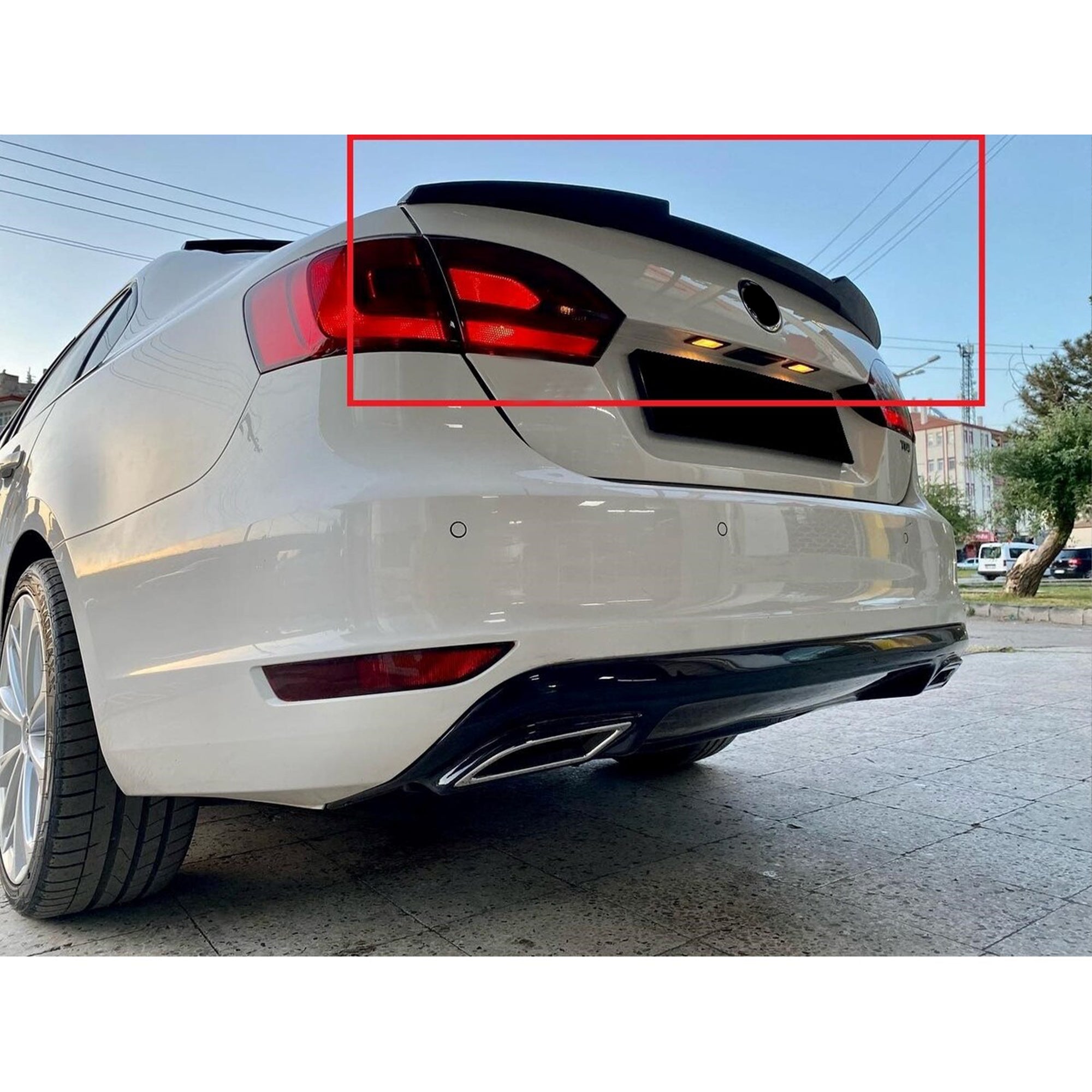 Rear Trunk Spoiler For VW Volkswagen Jetta MK6 2011-2018 M4 Style Spoiler Piano Black ABS Plastic