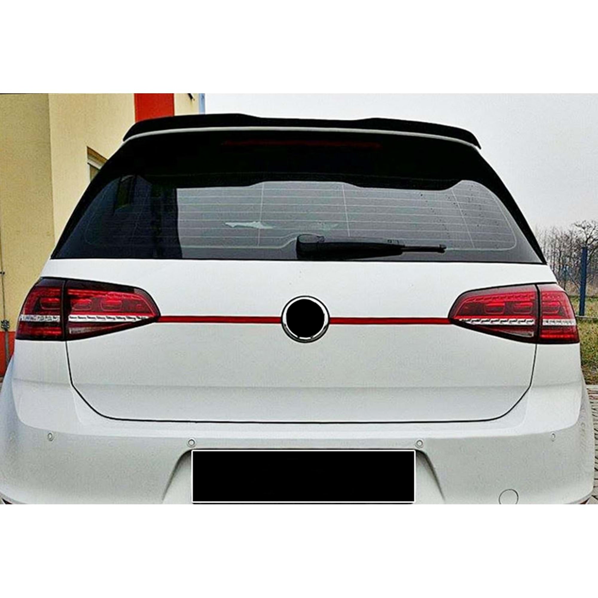 Rear Roof Spoiler For VW Volkswagen Golf MK7 MK7.5 GTI R 2013-2019 Cap Style Spoiler Piano Black ABS Plastic