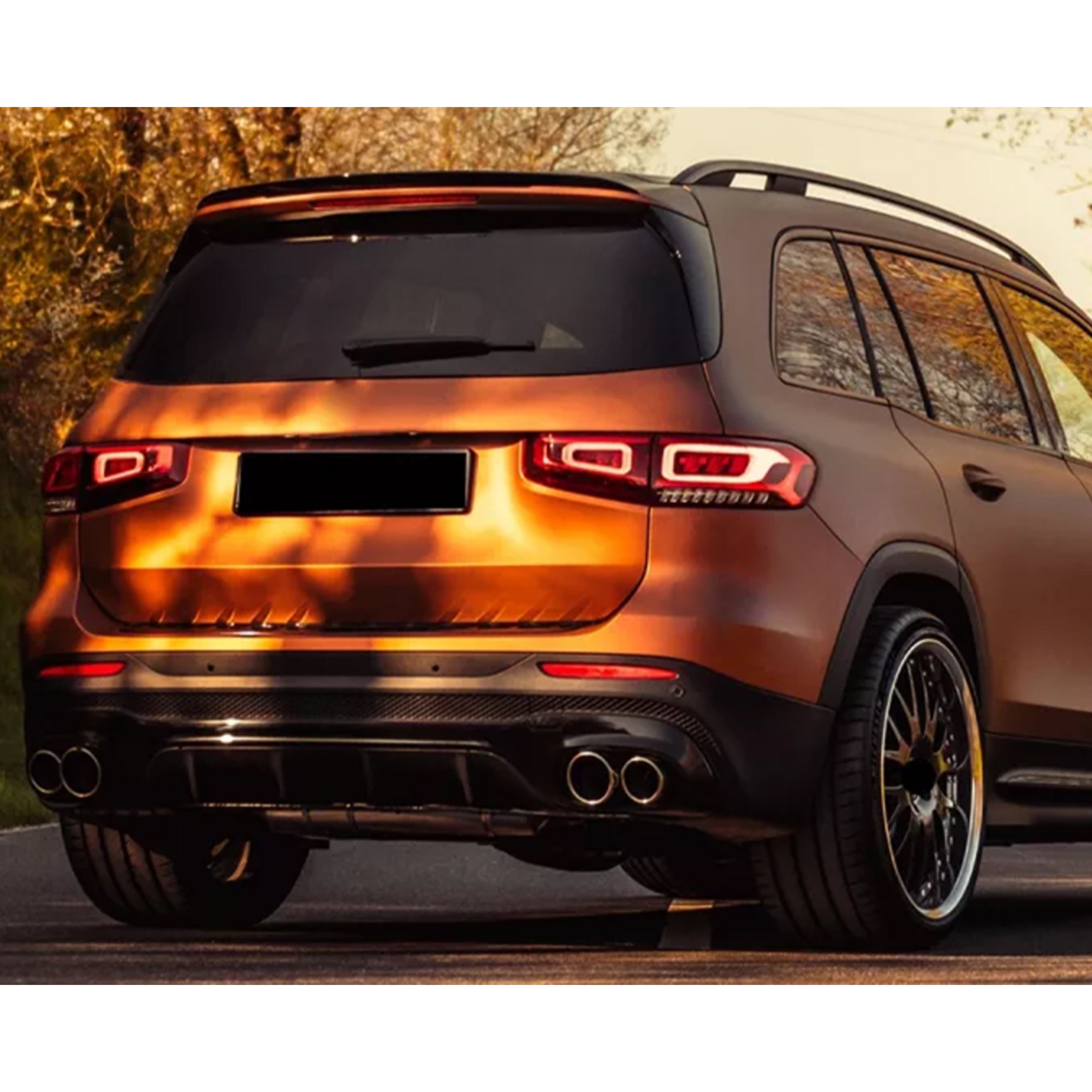Rear Roof Spoiler For Mercedes Benz GLB Class X247 2019+ Spoiler Piano Black ABS Plastic