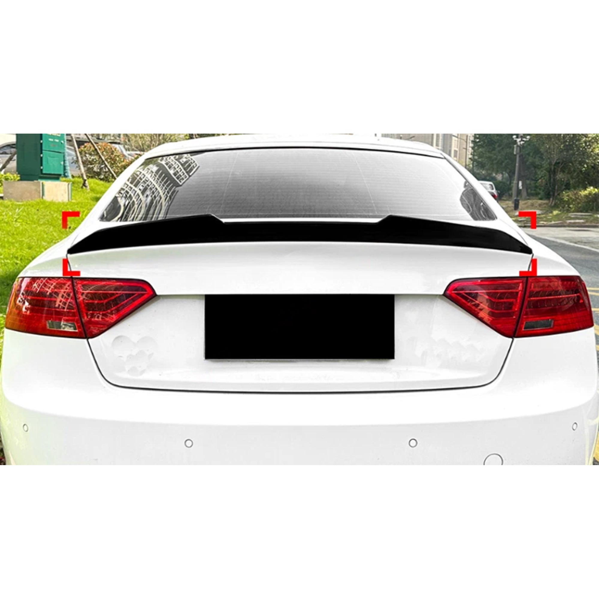 Rear Trunk Spoiler For Audi A5 8T Sportback 4Doors 2007-2016 M4 Style Spoiler Piano Black ABS Plastic